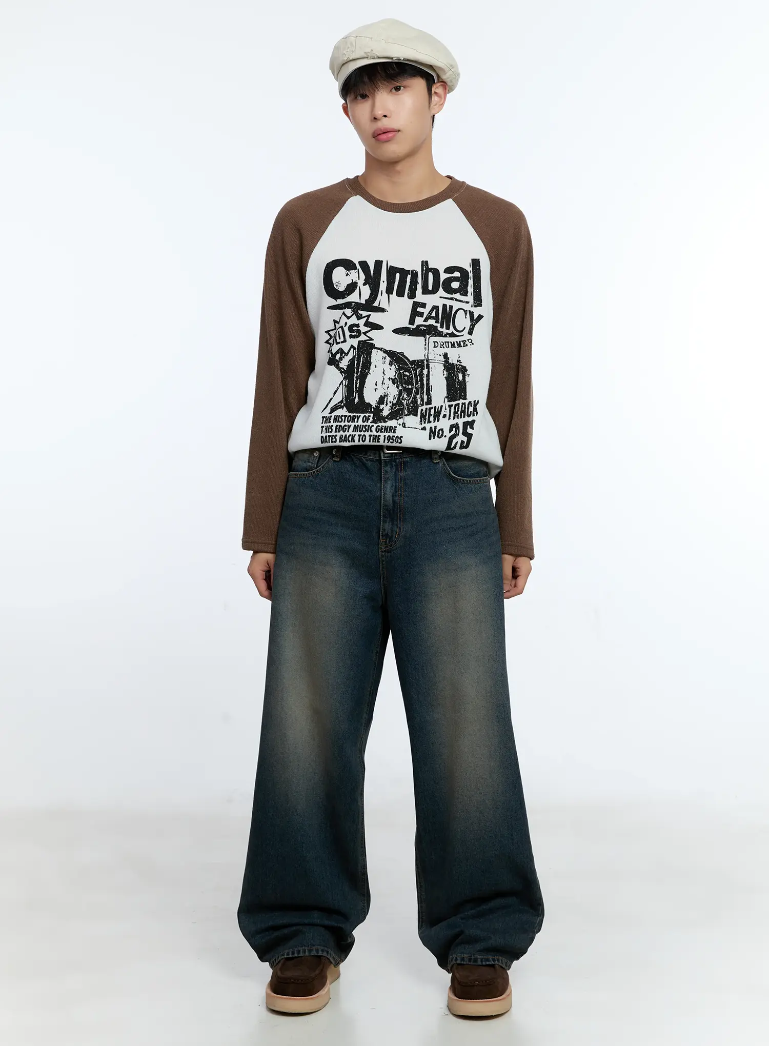 Men's Wide Fit Deep Wash Denim Jeans IG519 - Image 3
