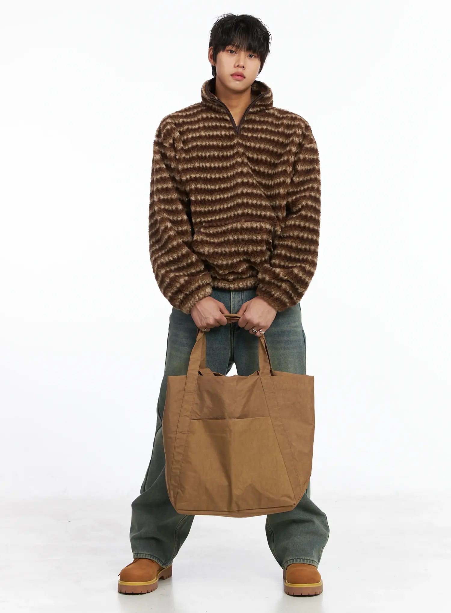 Men's Wide Fit Fleece Jeans IJ512 - Image 10