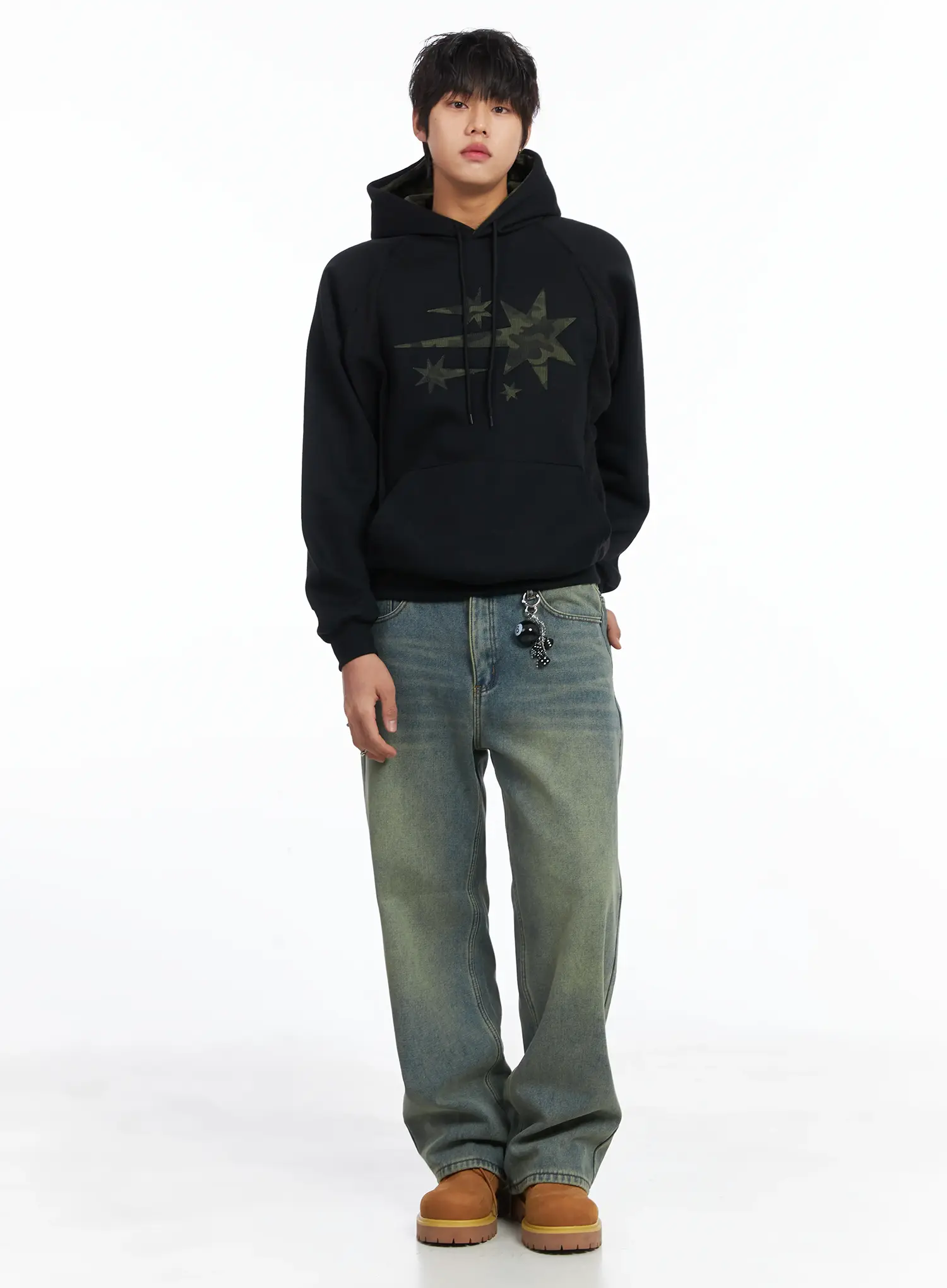 Men's Wide Fit Fleece Jeans IJ512 - Image 8