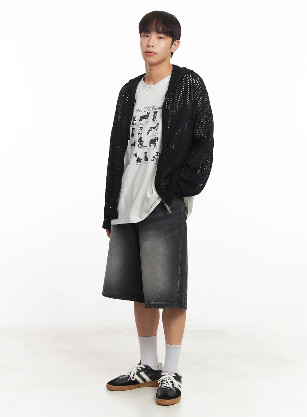 Men's Wide-Fit Washed Jorts IA521 - Image 12