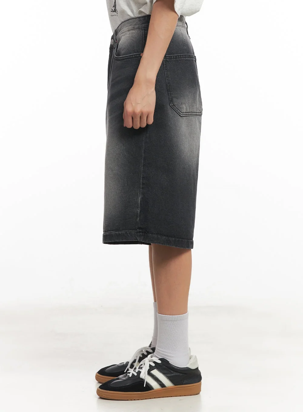Men's Wide-Fit Washed Jorts IA521 - Image 5
