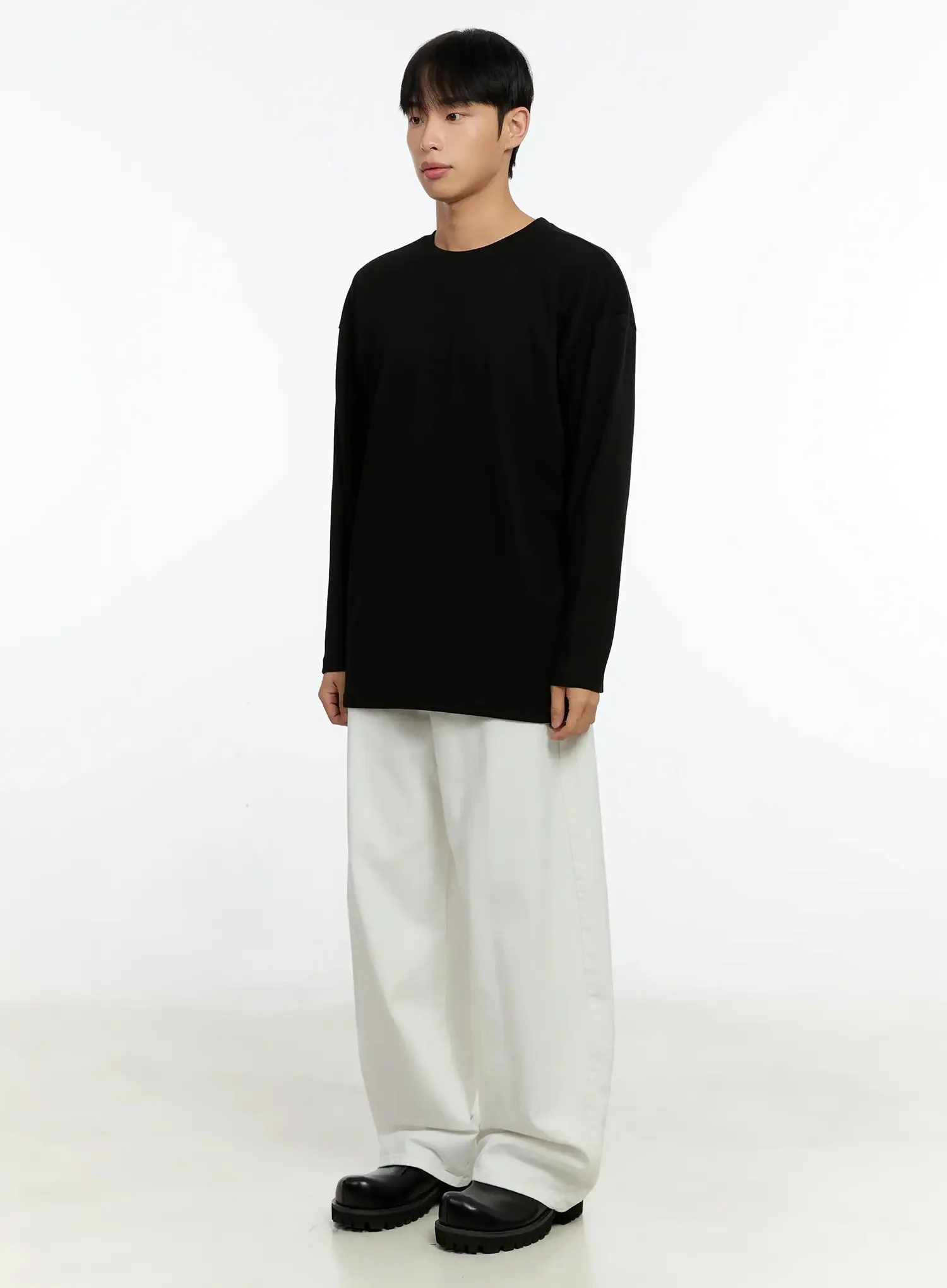 Men's Wide Leg Cotton Pants IN506 - Image 10