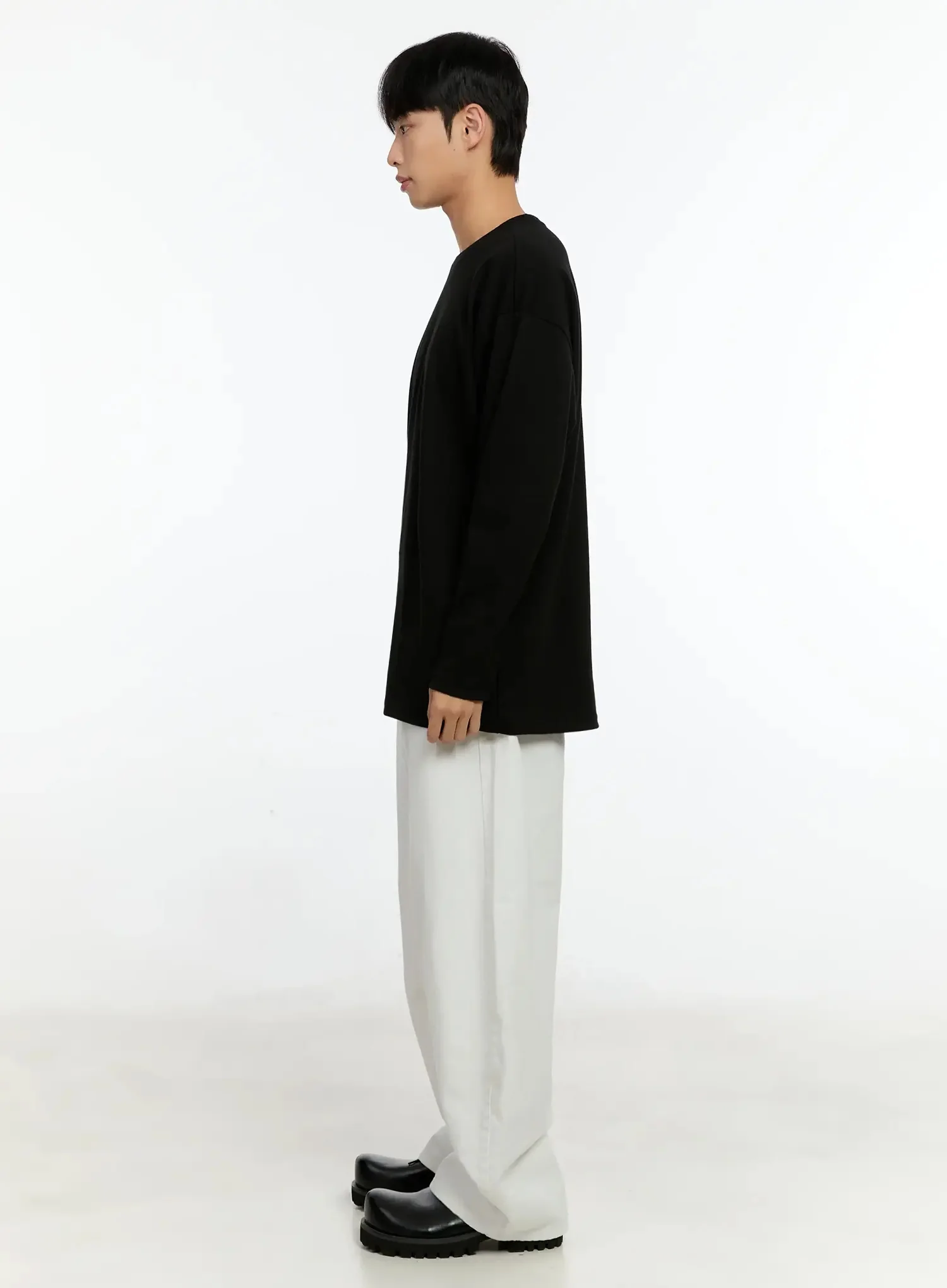Men's Wide Leg Cotton Pants IN506 - Image 11
