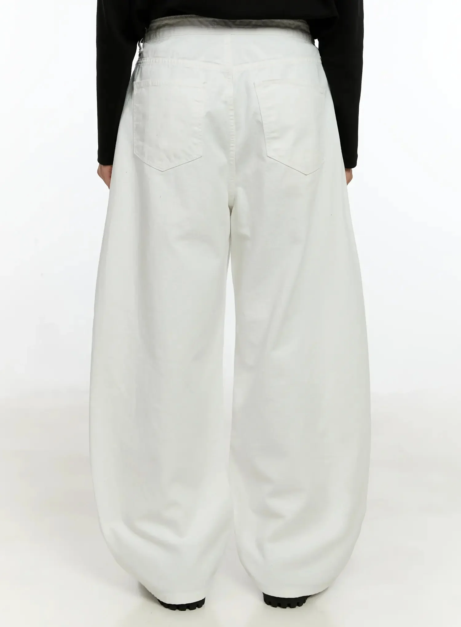 Men's Wide Leg Cotton Pants IN506 - Image 7