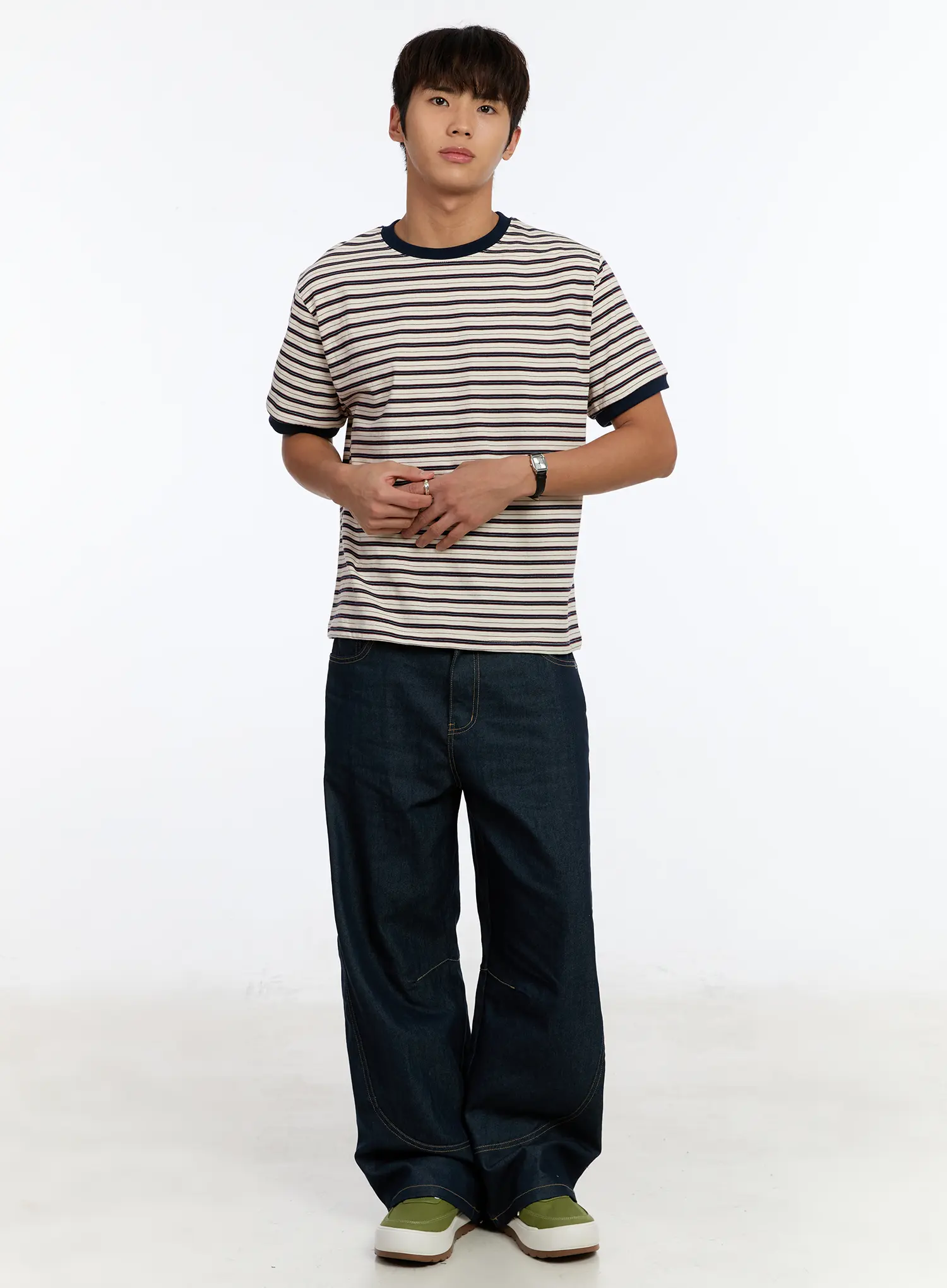 Men's Wide Leg Curved Jeans IM530 - Image 4