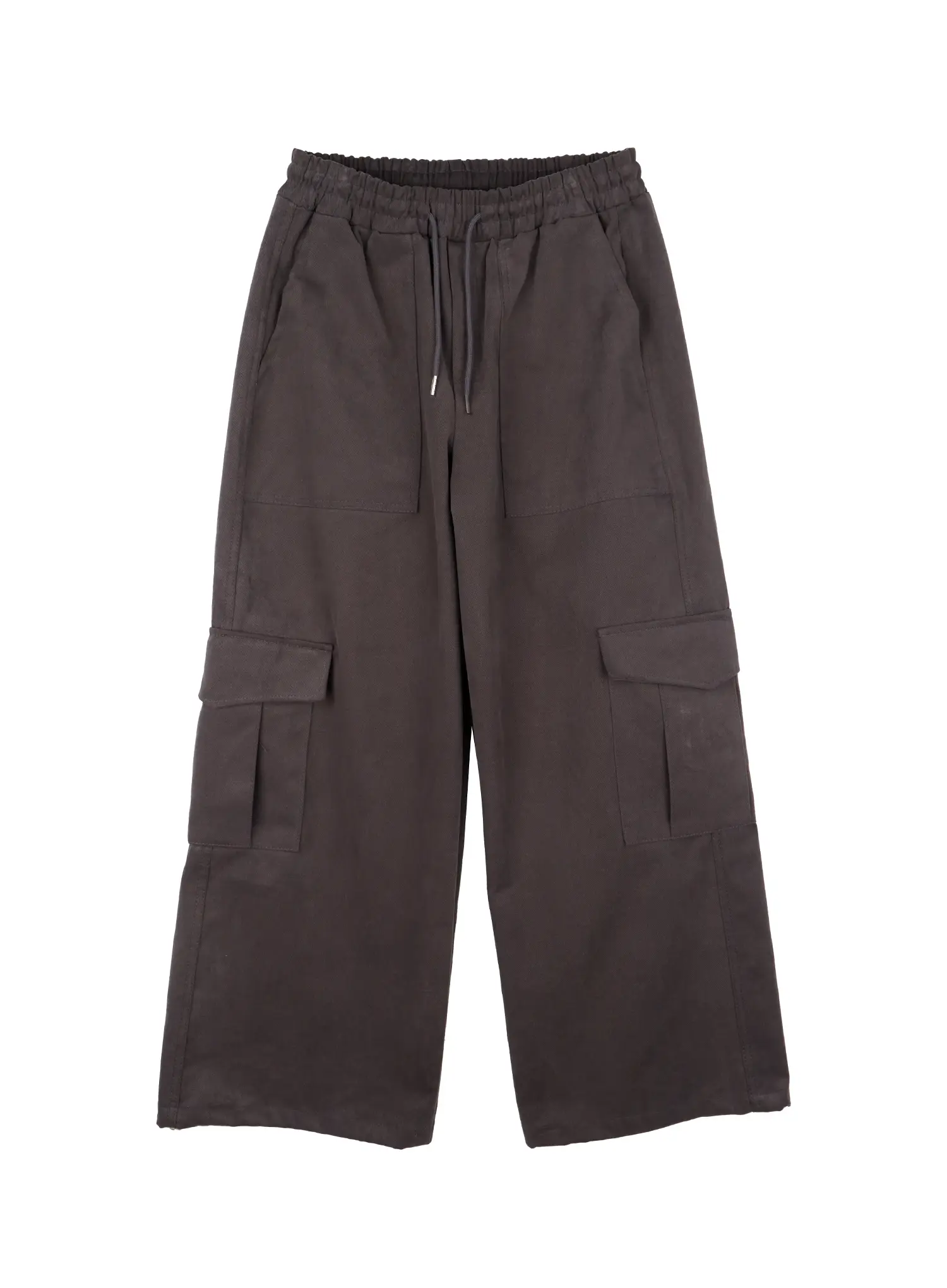 Men's Wide-Leg Drawstring Cargo Pants IJ512 - Image 11