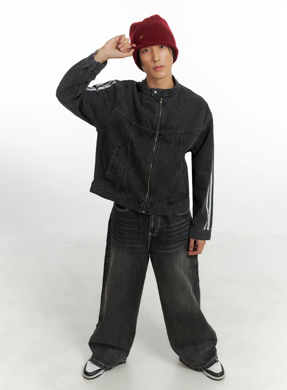 Men's Wide Leg Fit Denim Jeans IO417 - Image 10
