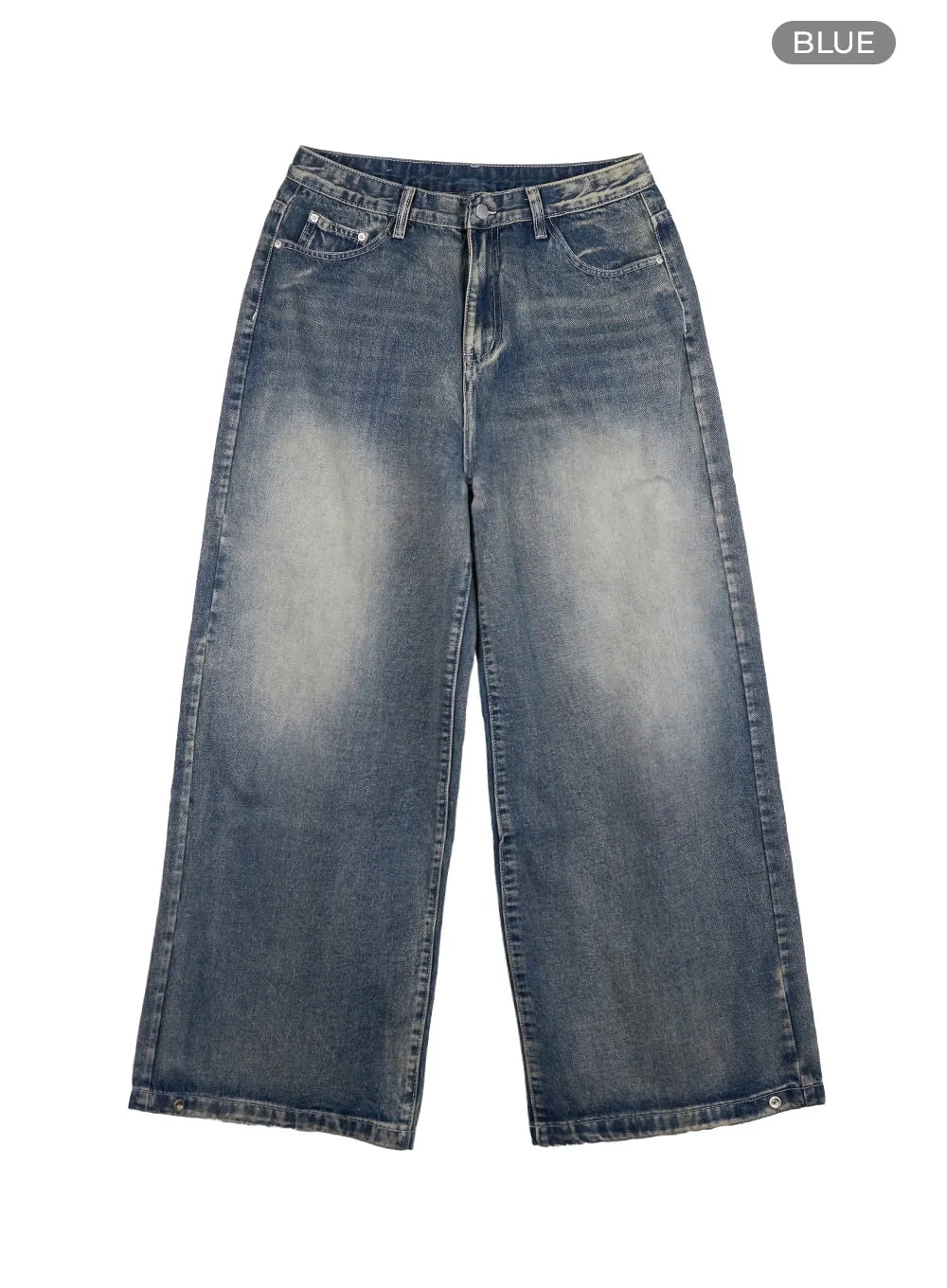 Men's Wide Leg Fit Denim Jeans IO417 - Image 16
