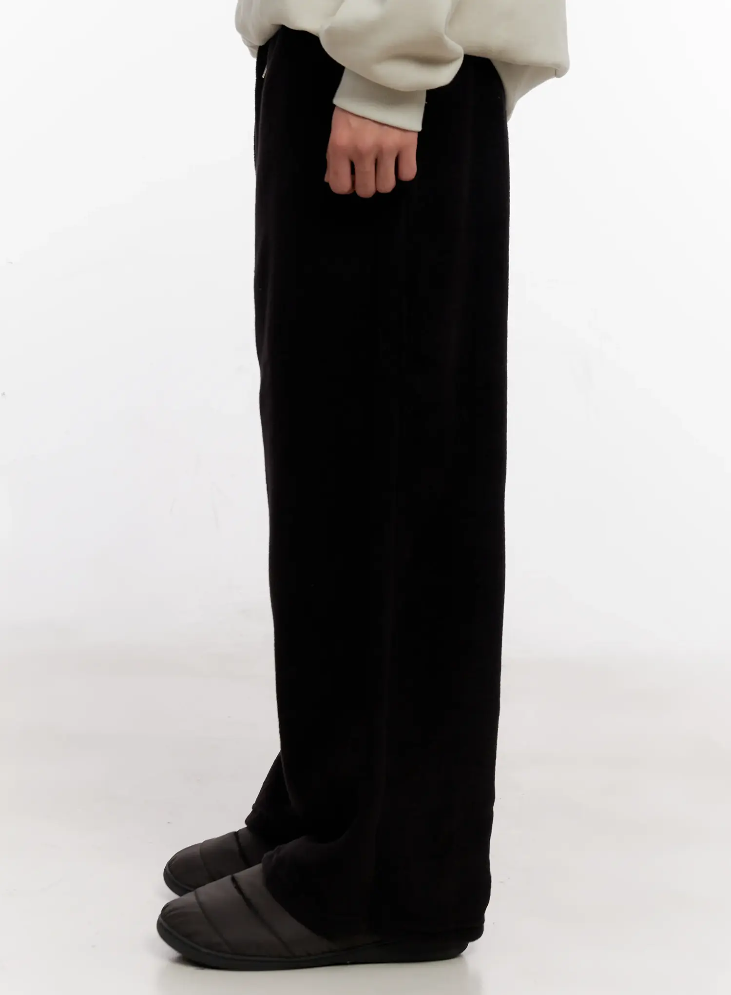 Men's Wide Leg Fleece Pants IO528 - Image 6