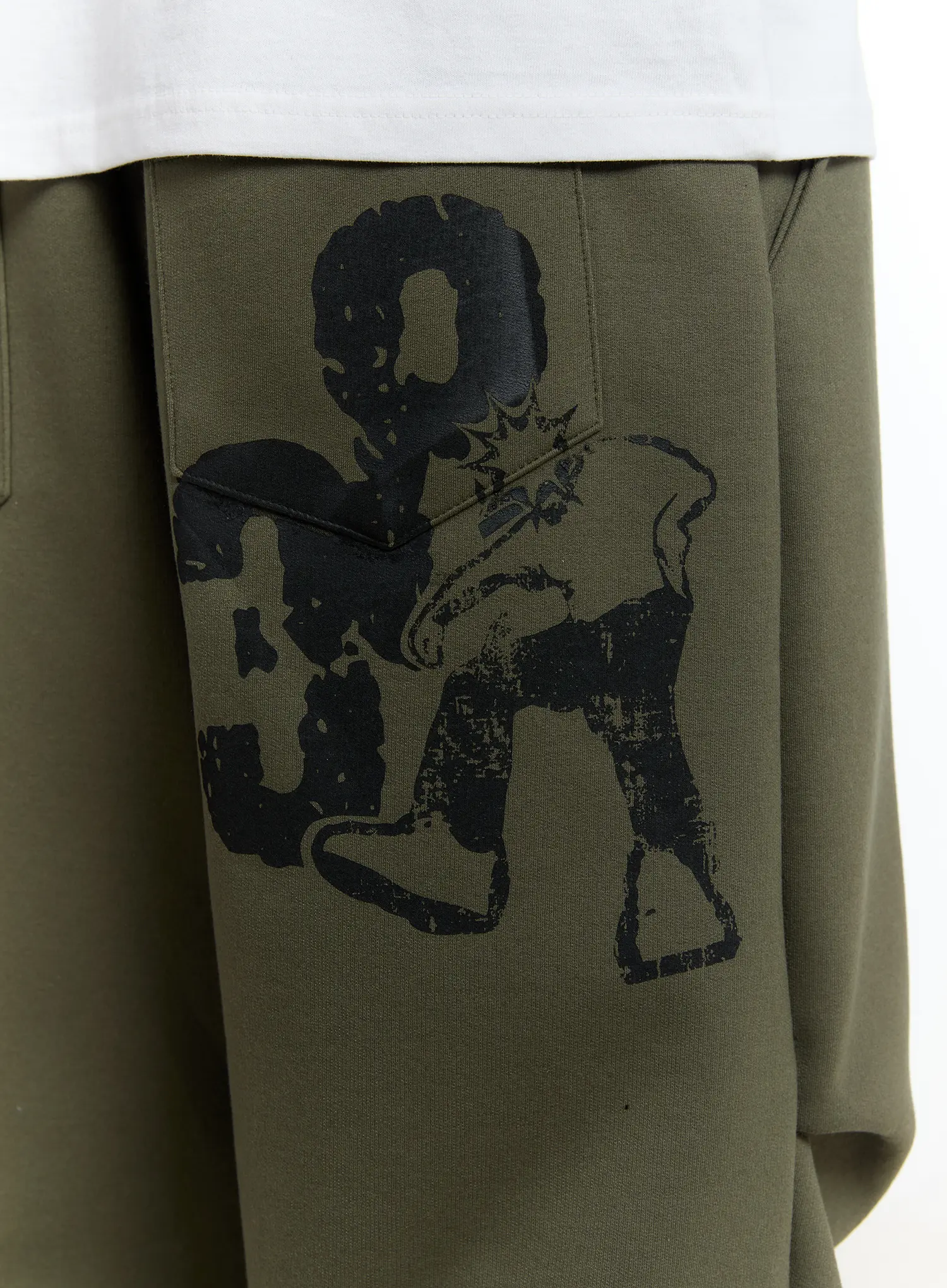 Men's Wide Leg Graphic Training Pants IA507 - Image 9