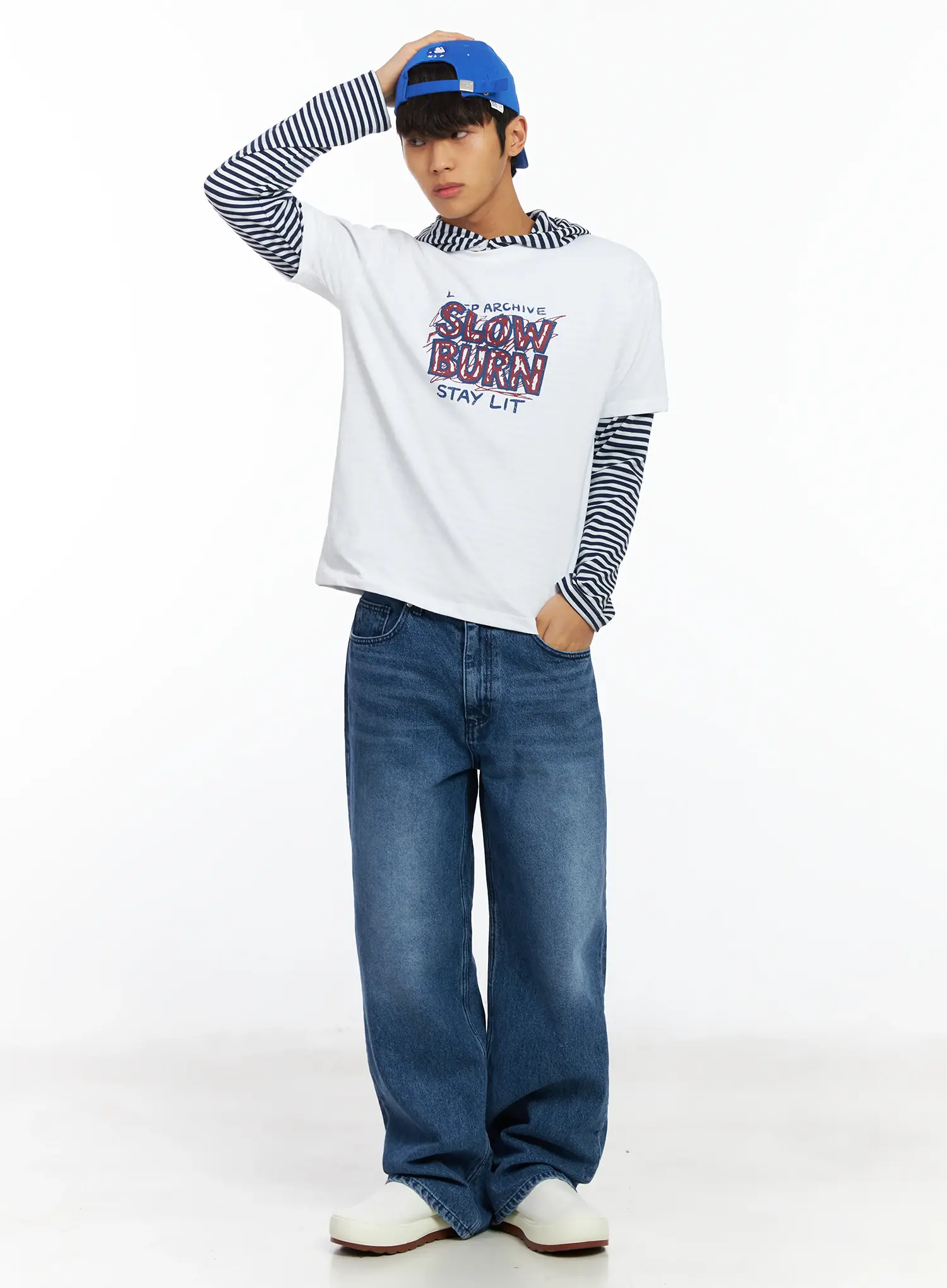 Men's Wide Leg Jeans IF506 - Image 2