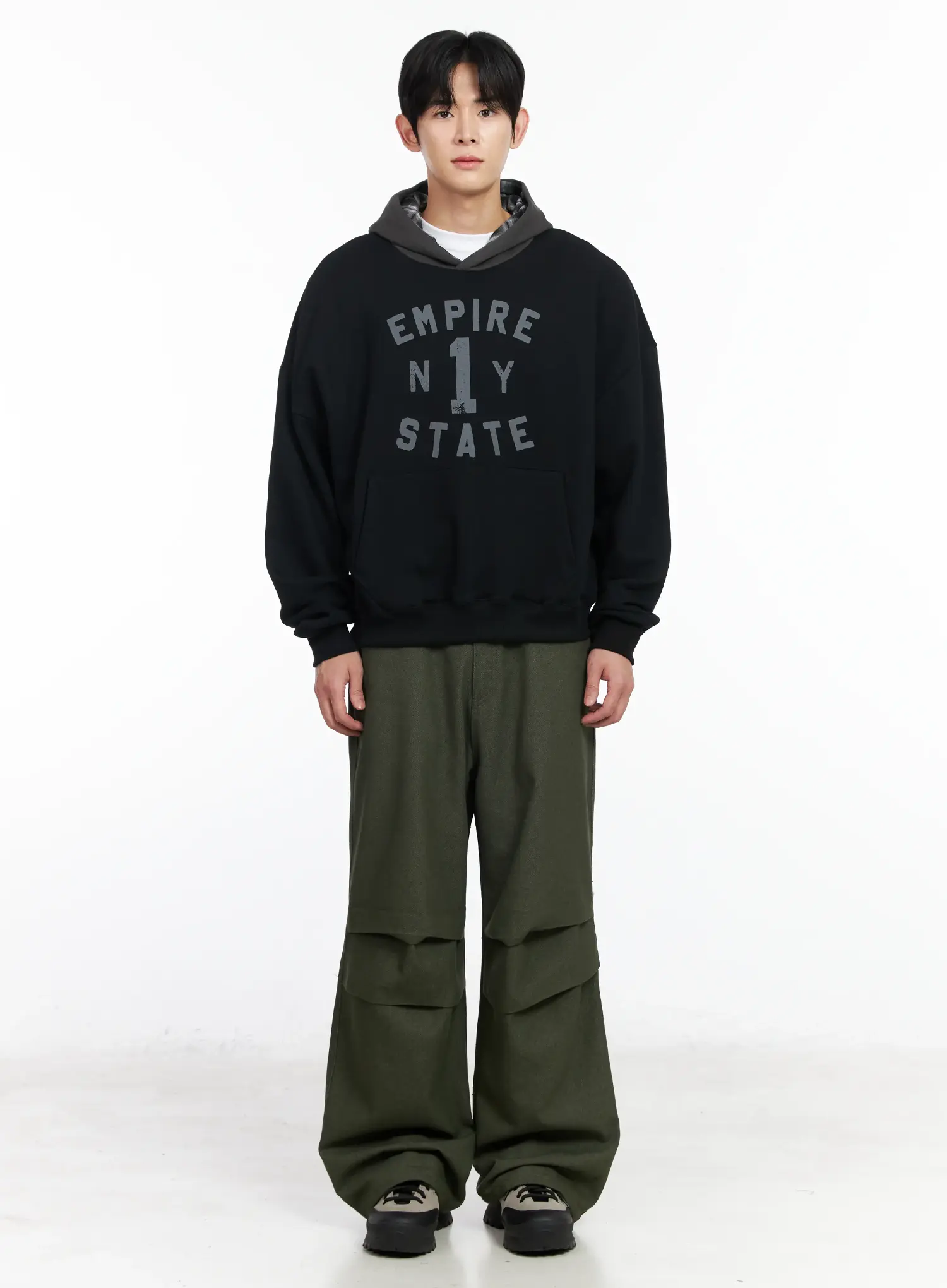 Men's Wide Leg Parachute Pants IM518 - Image 4