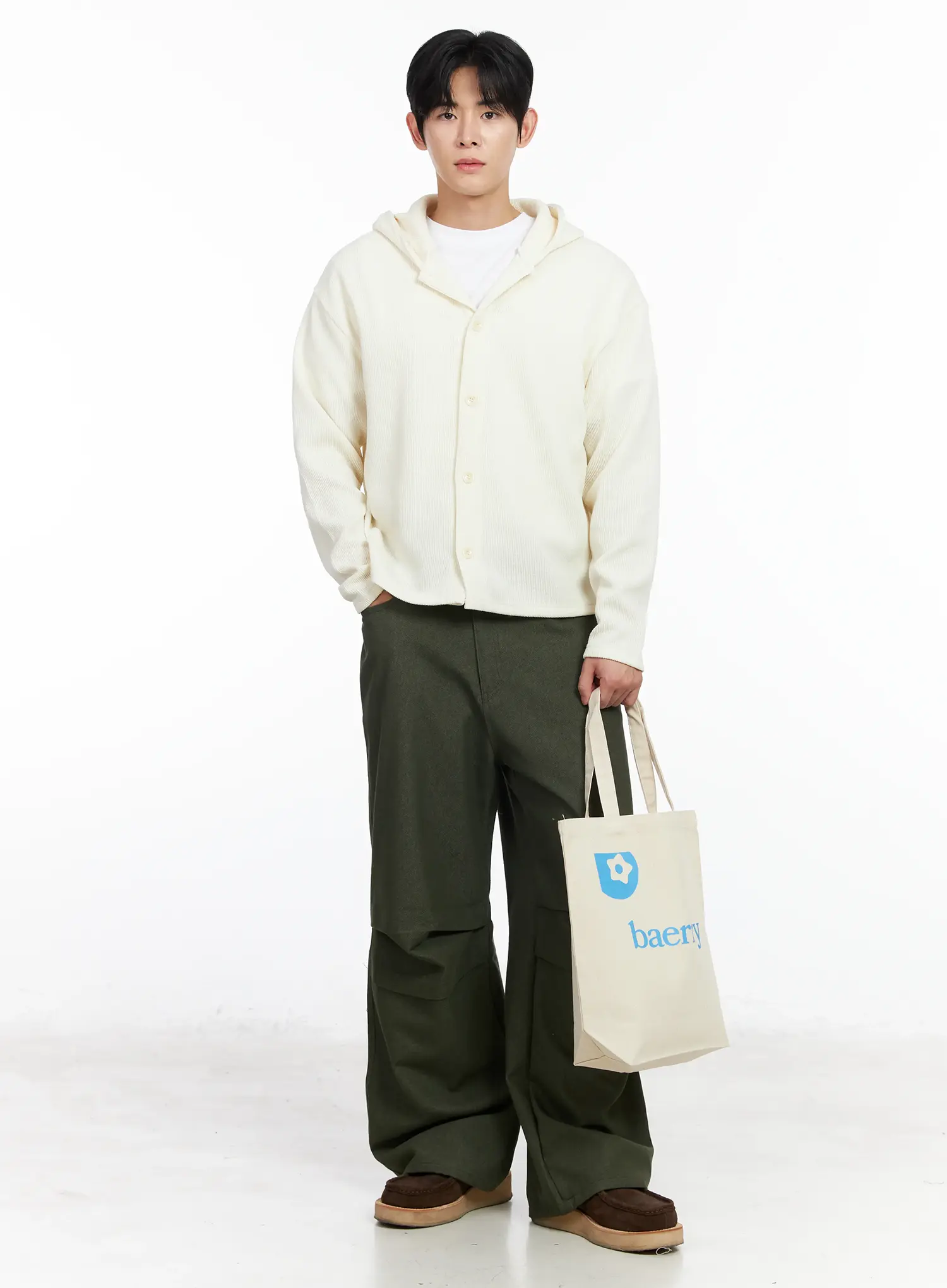 Men's Wide Leg Parachute Pants IM518 - Image 9