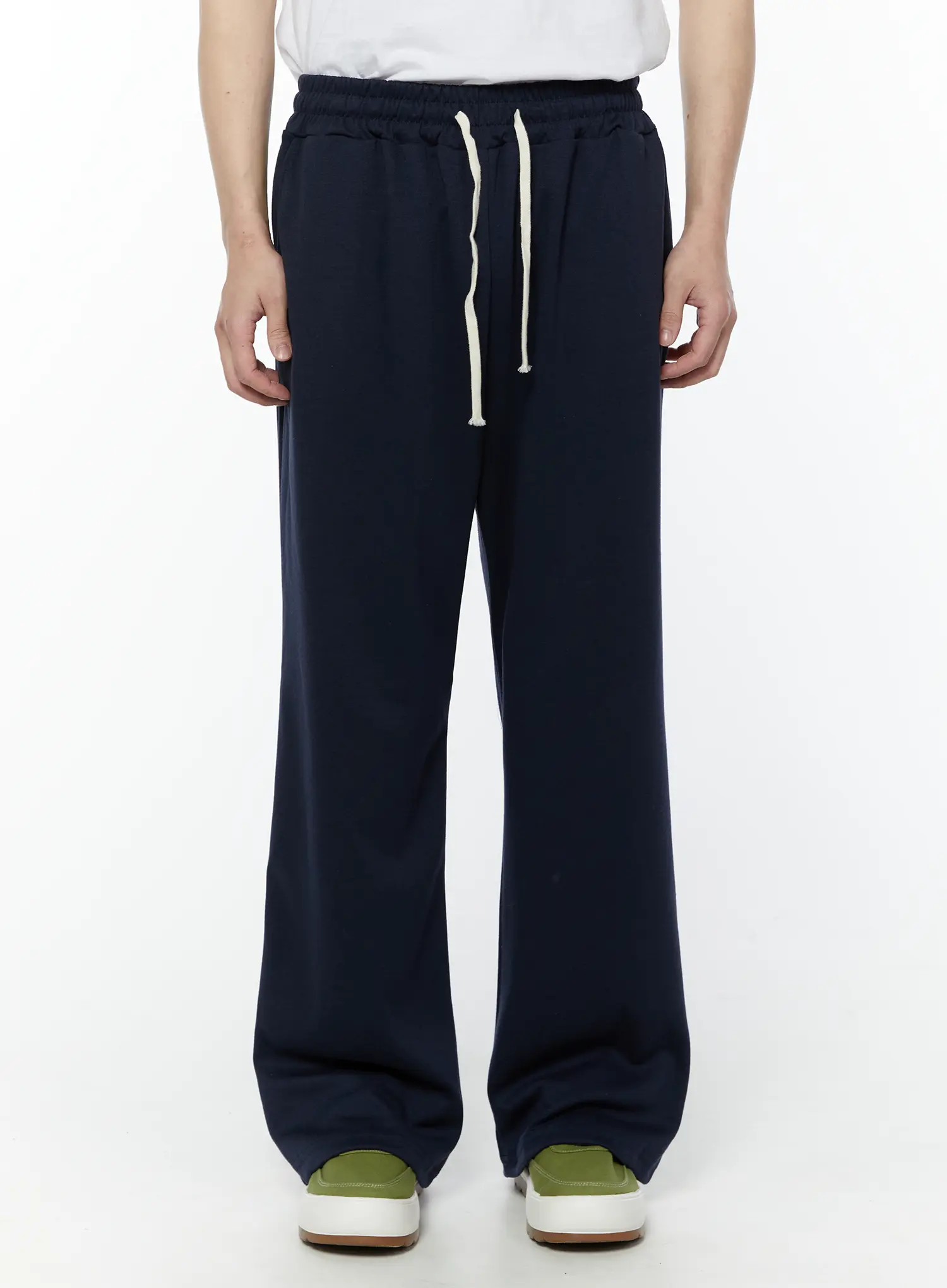 Men's Wide Leg Sweatpants (Dark Blue) IY506
