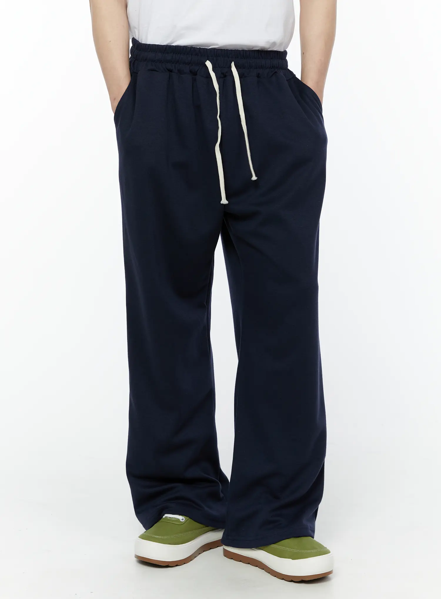 Men's Wide Leg Sweatpants (Dark Blue) IY506 - Image 5