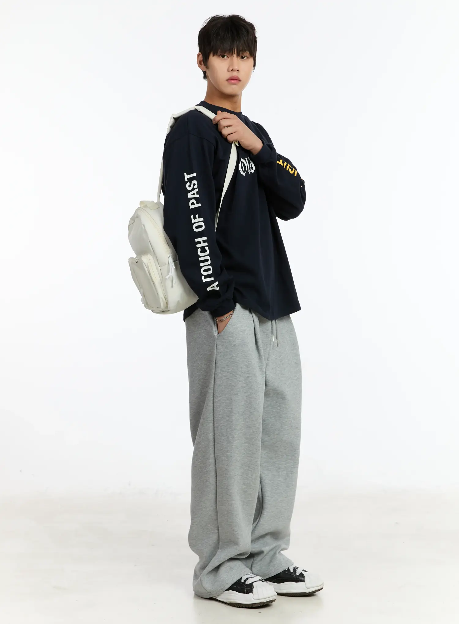 Men's Wide-Leg Sweatpants IM502 - Image 9