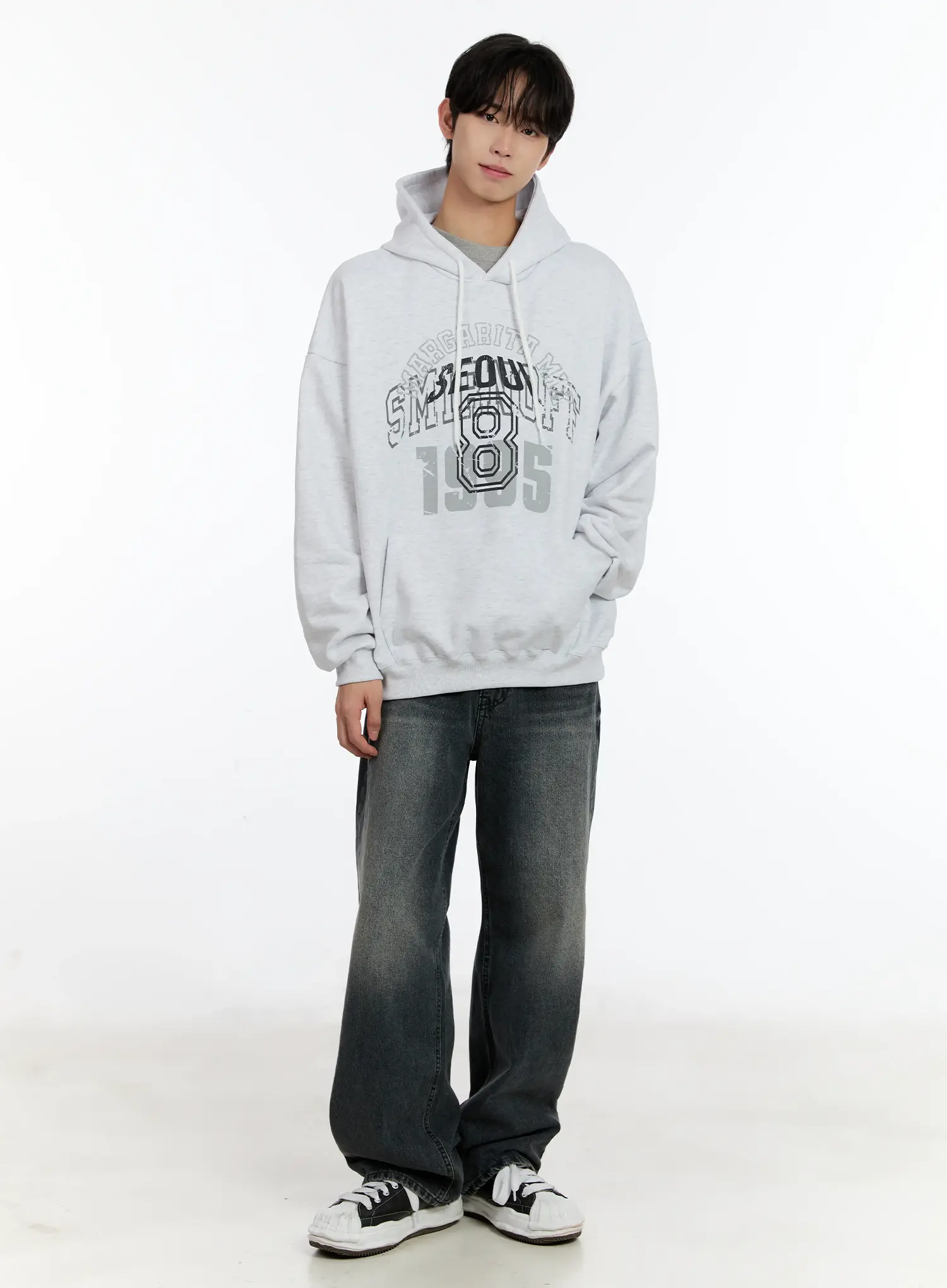 Men's Wide-Leg Washed Jeans ID502 - Image 7