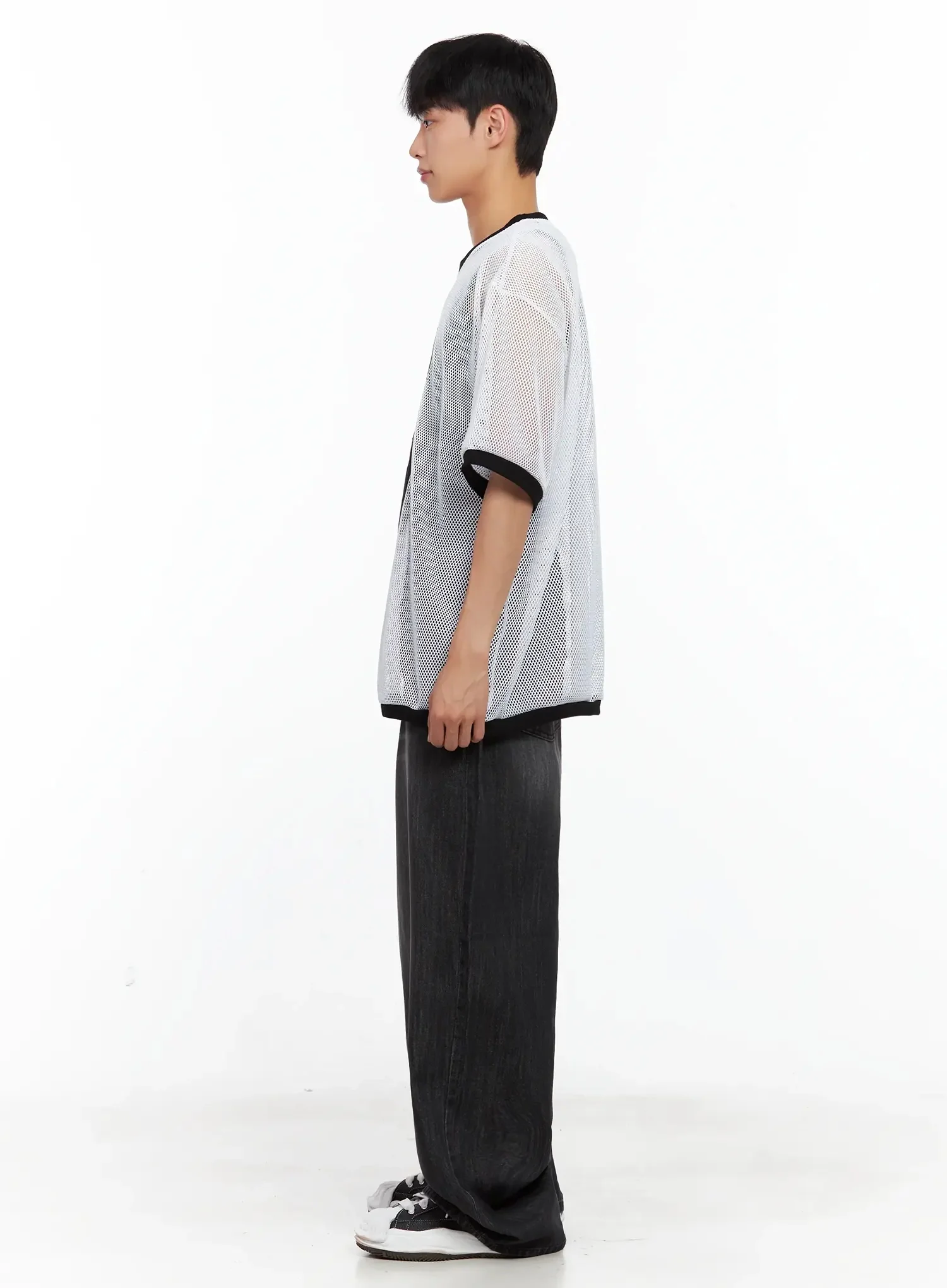 Men's Wide-Leg Washed Jeans IL516 - Image 6