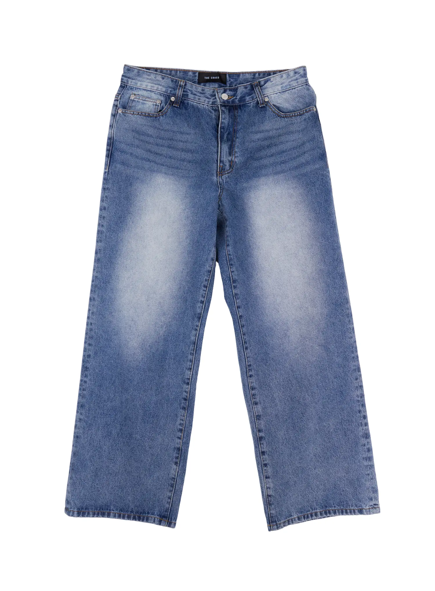 Men's Wide Leg Washed Jeans IN524 - Image 10