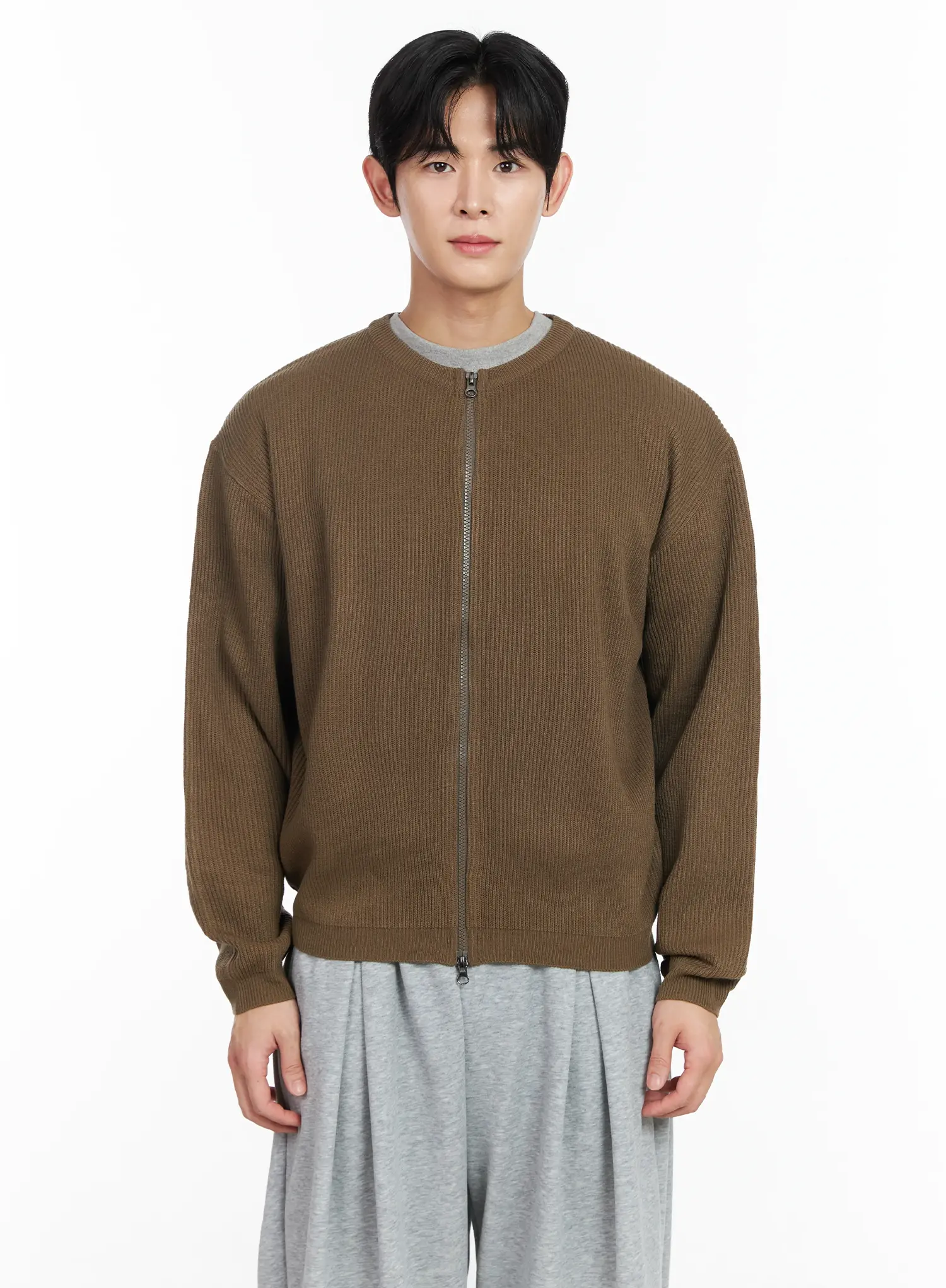 Men's Zip-Up Cardigan IM518 - Image 10