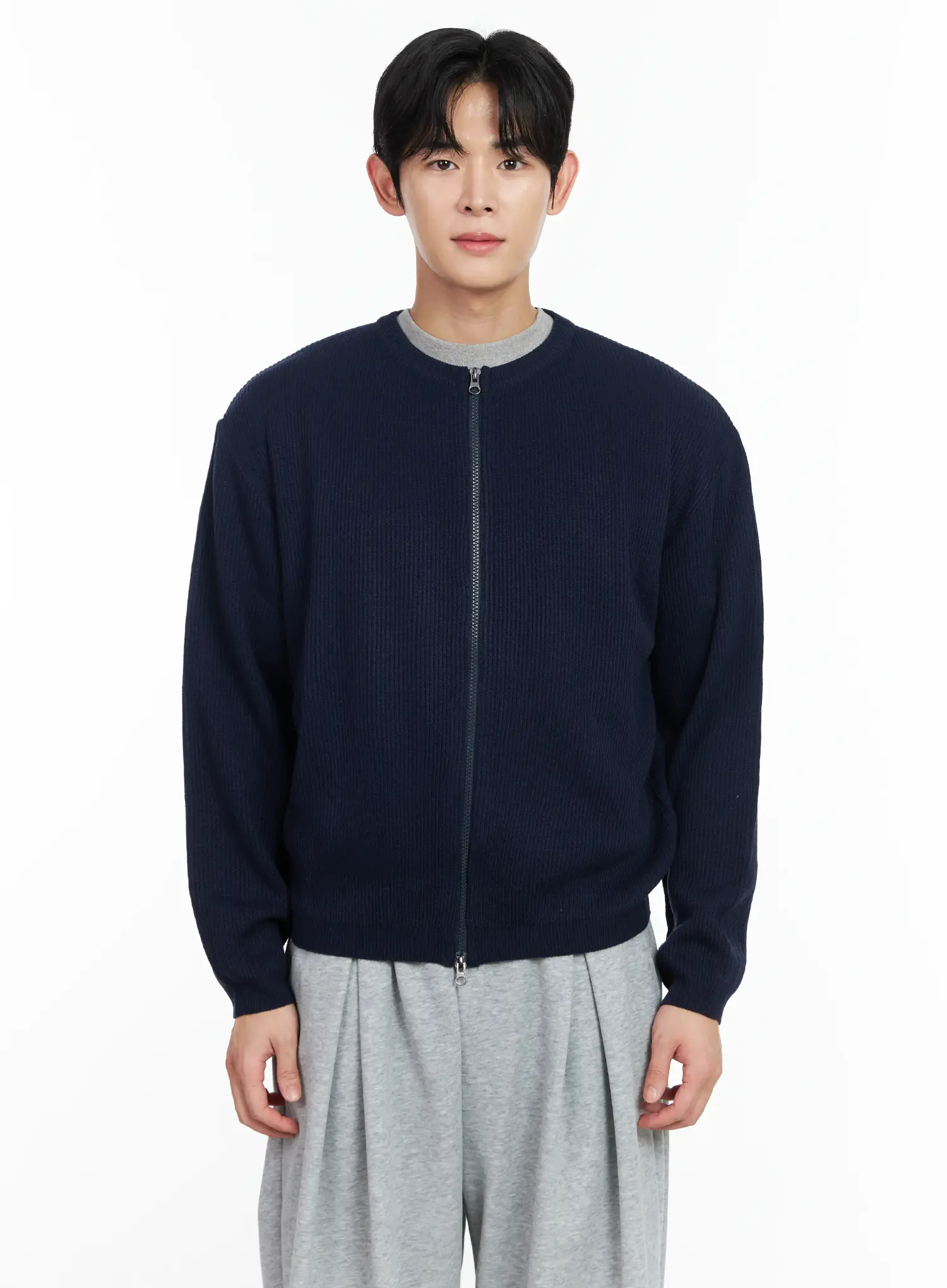 Men's Zip-Up Cardigan IM518 - Image 11