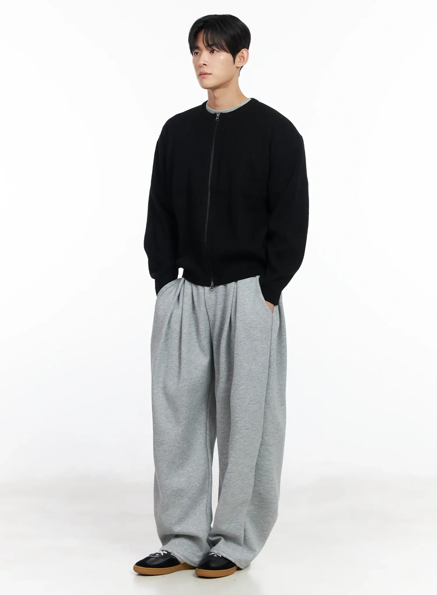 Men's Zip-Up Cardigan IM518 - Image 3