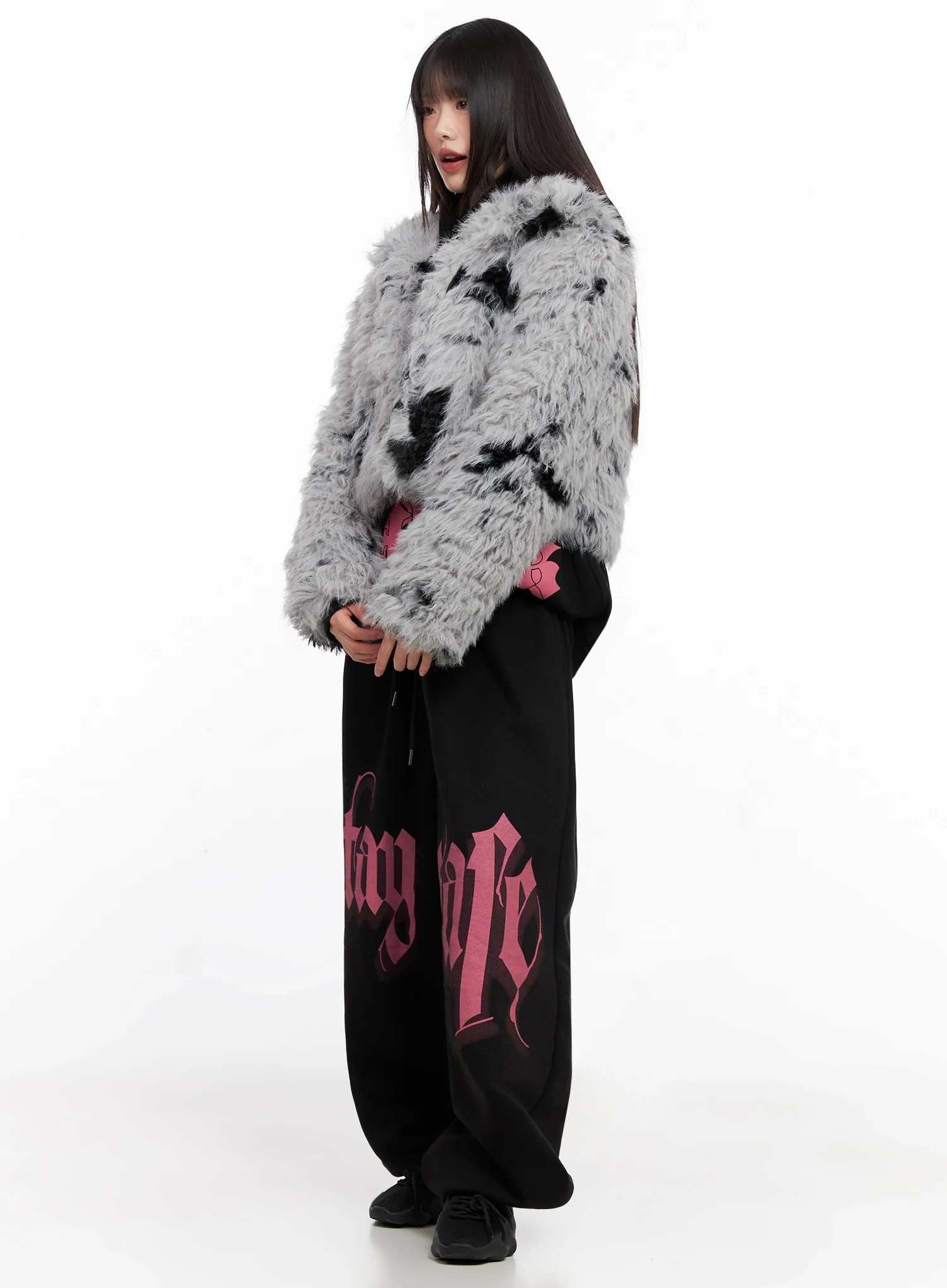 Merled Faux Fur Jacket IN503 - Image 10