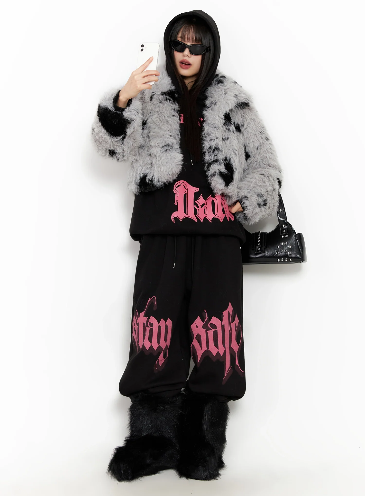 Merled Faux Fur Jacket IN503 - Image 12