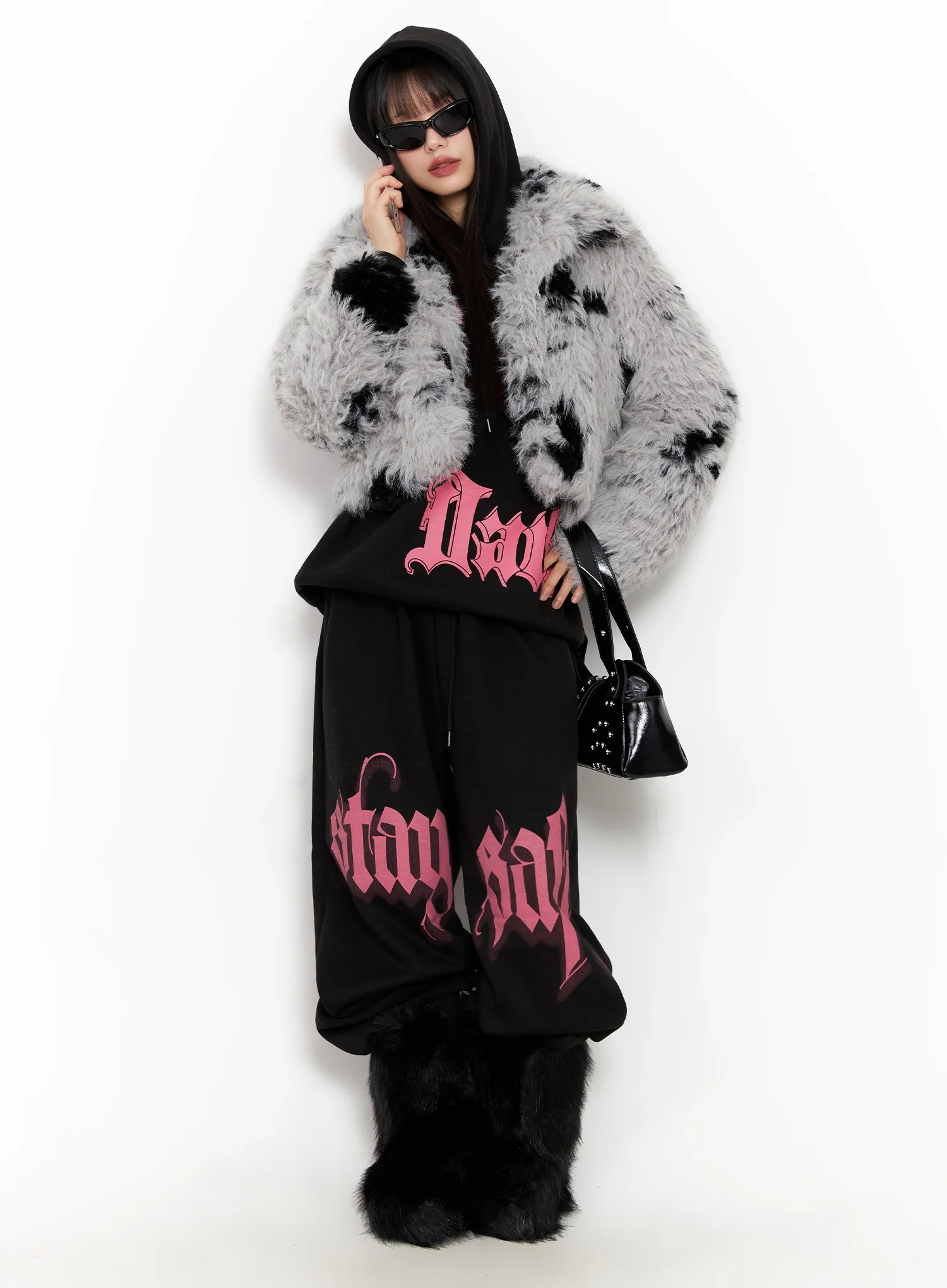Merled Faux Fur Jacket IN503 - Image 2