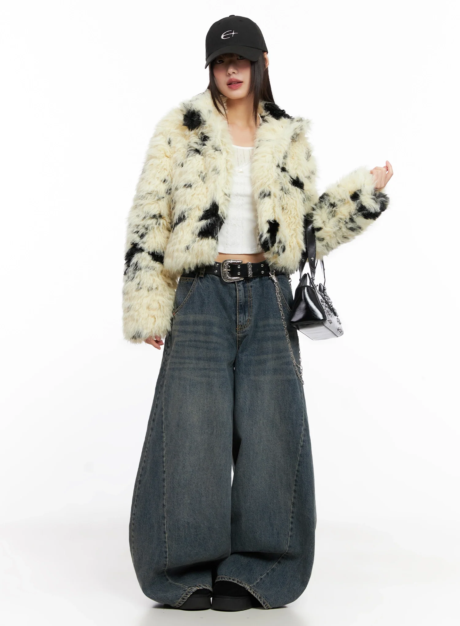 Merled Faux Fur Jacket IN503 - Image 3