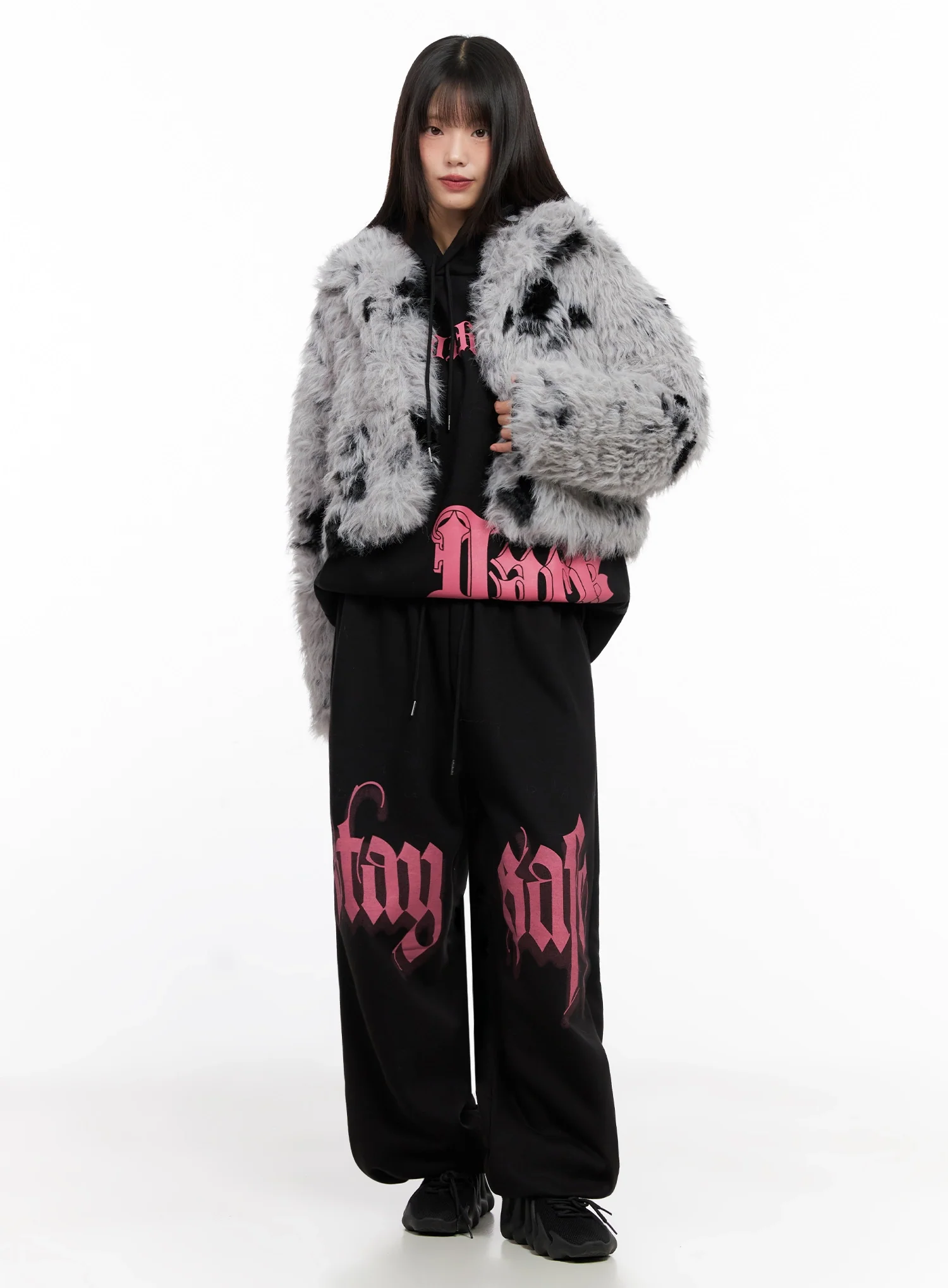 Merled Faux Fur Jacket IN503 - Image 9