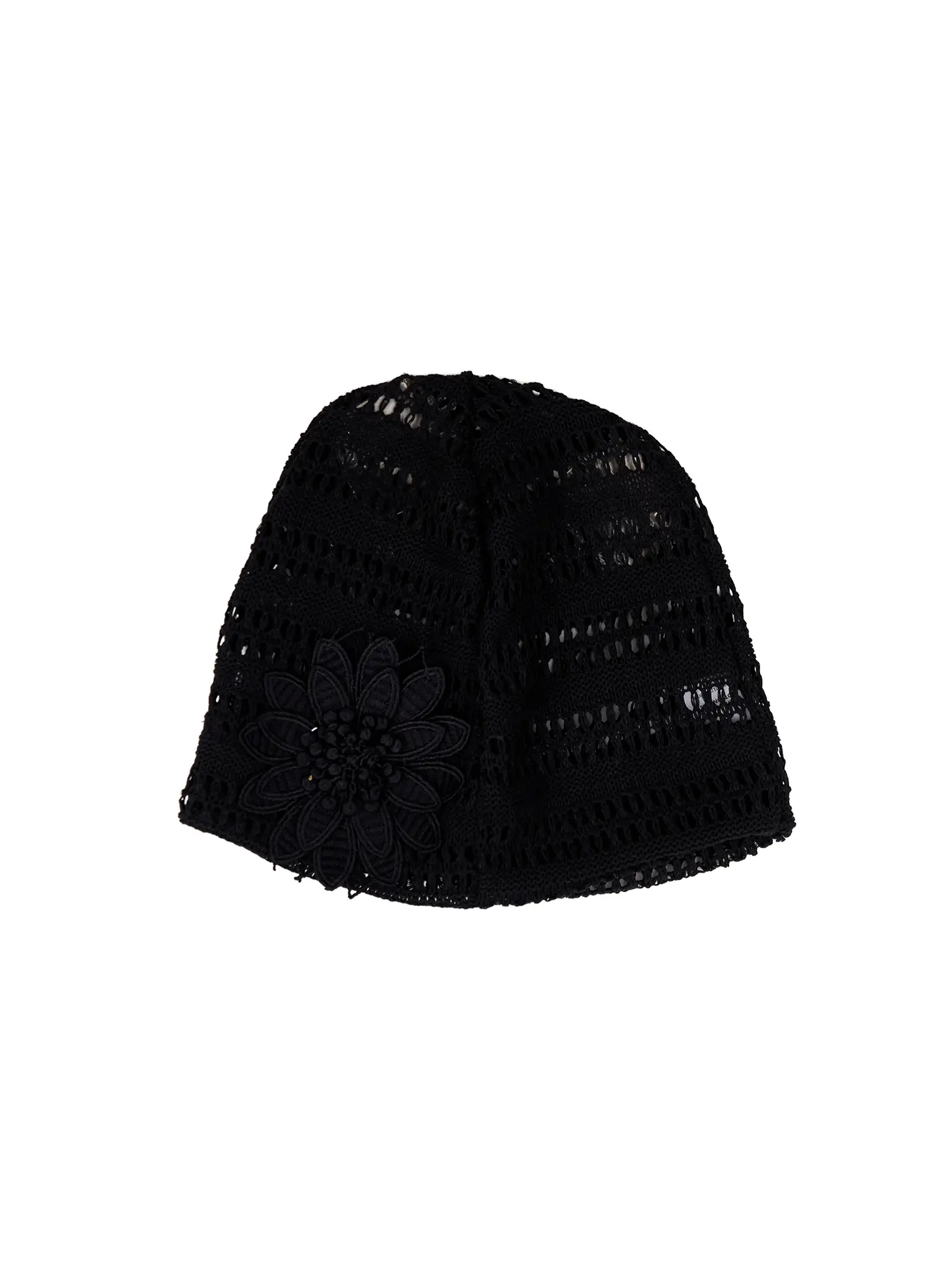 Mesh Flower Crochet Beanie CA517 - Image 11