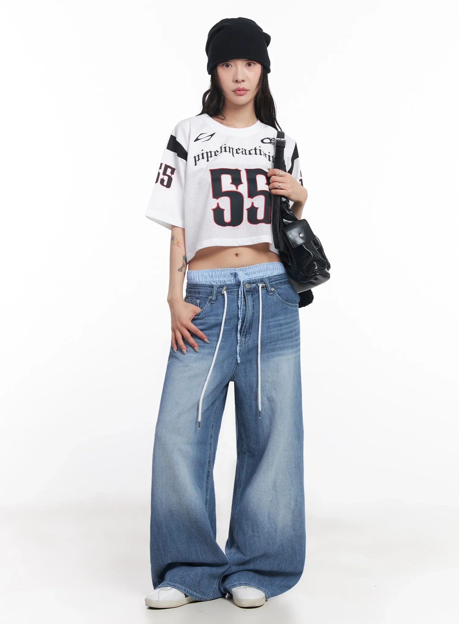 Mesh Jersey Crop Top IC503 - Image 2