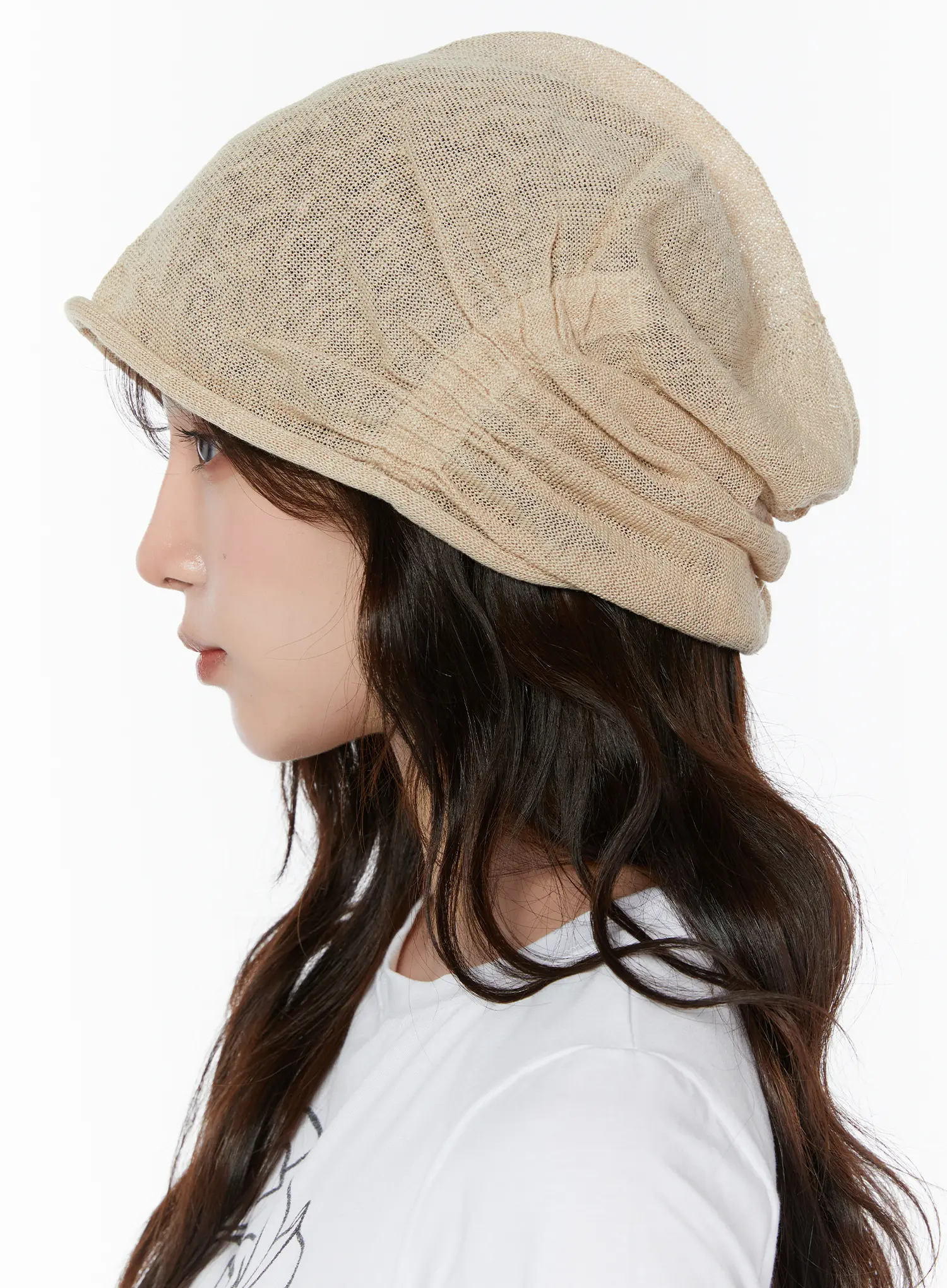 Mesh Ruched Beanie CY515 - Image 4