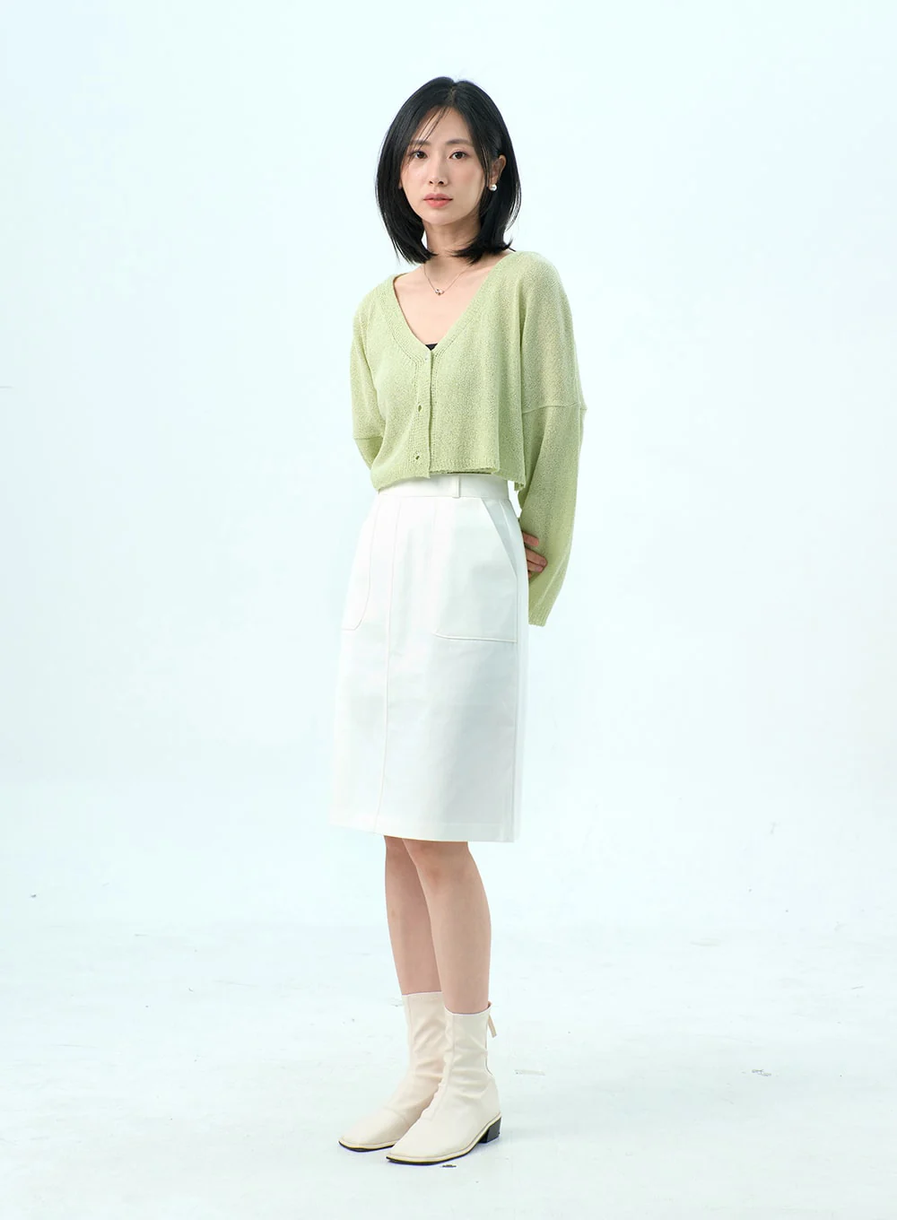 Mesh Top And Cardigan Set OY317 - Image 6