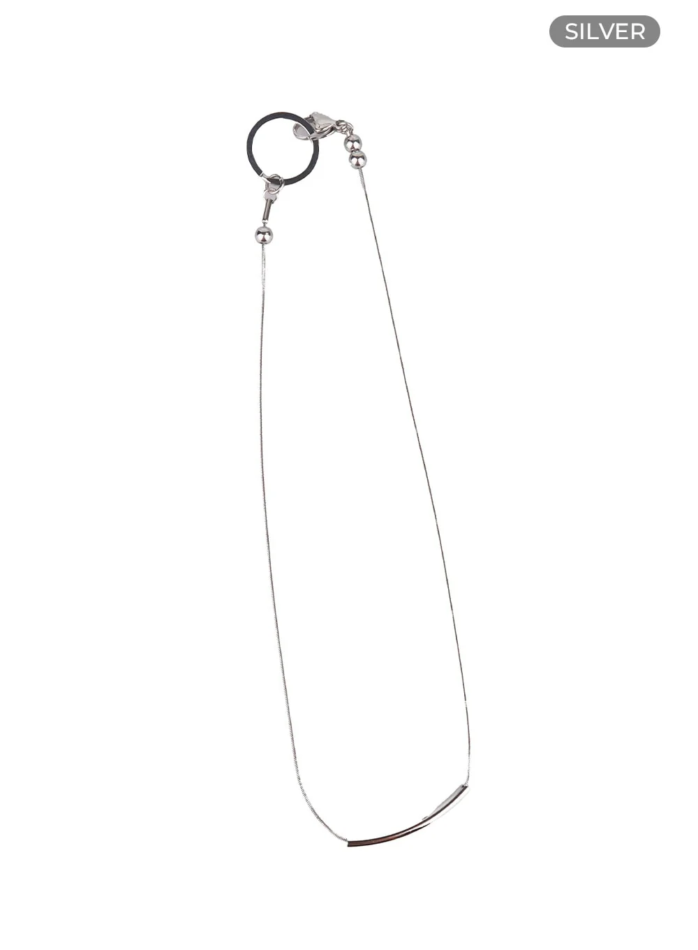 Metallic Ring Pendant Necklace OO401 - Image 5
