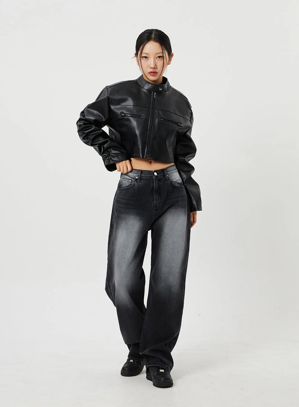 Mid-Rise Baggy Jeans CF328 - Image 10