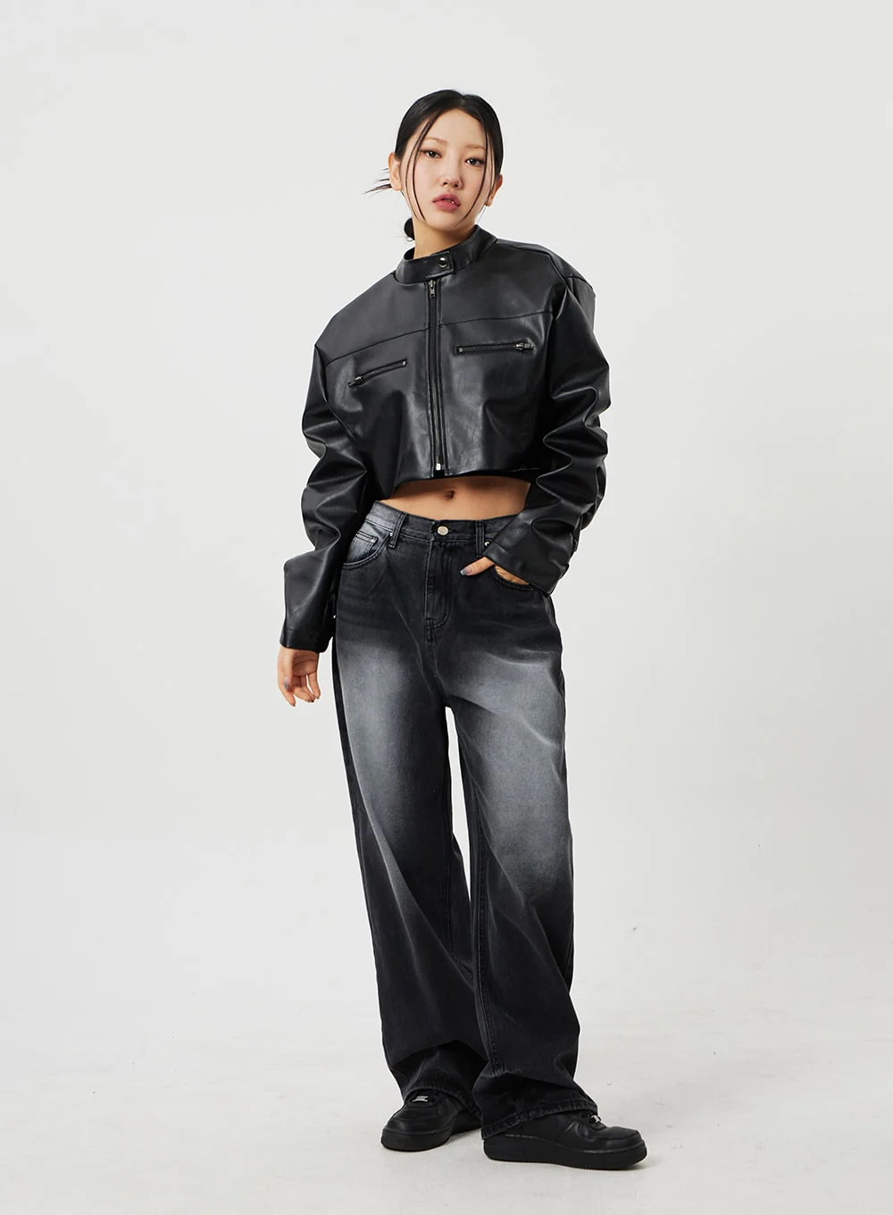 Mid-Rise Baggy Jeans CF328 - Image 13