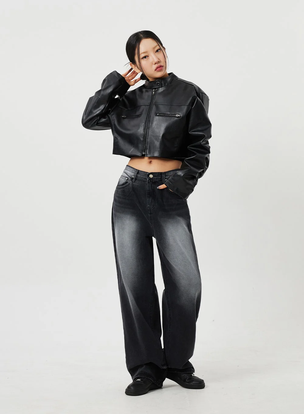 Mid-Rise Baggy Jeans CF328 - Image 7
