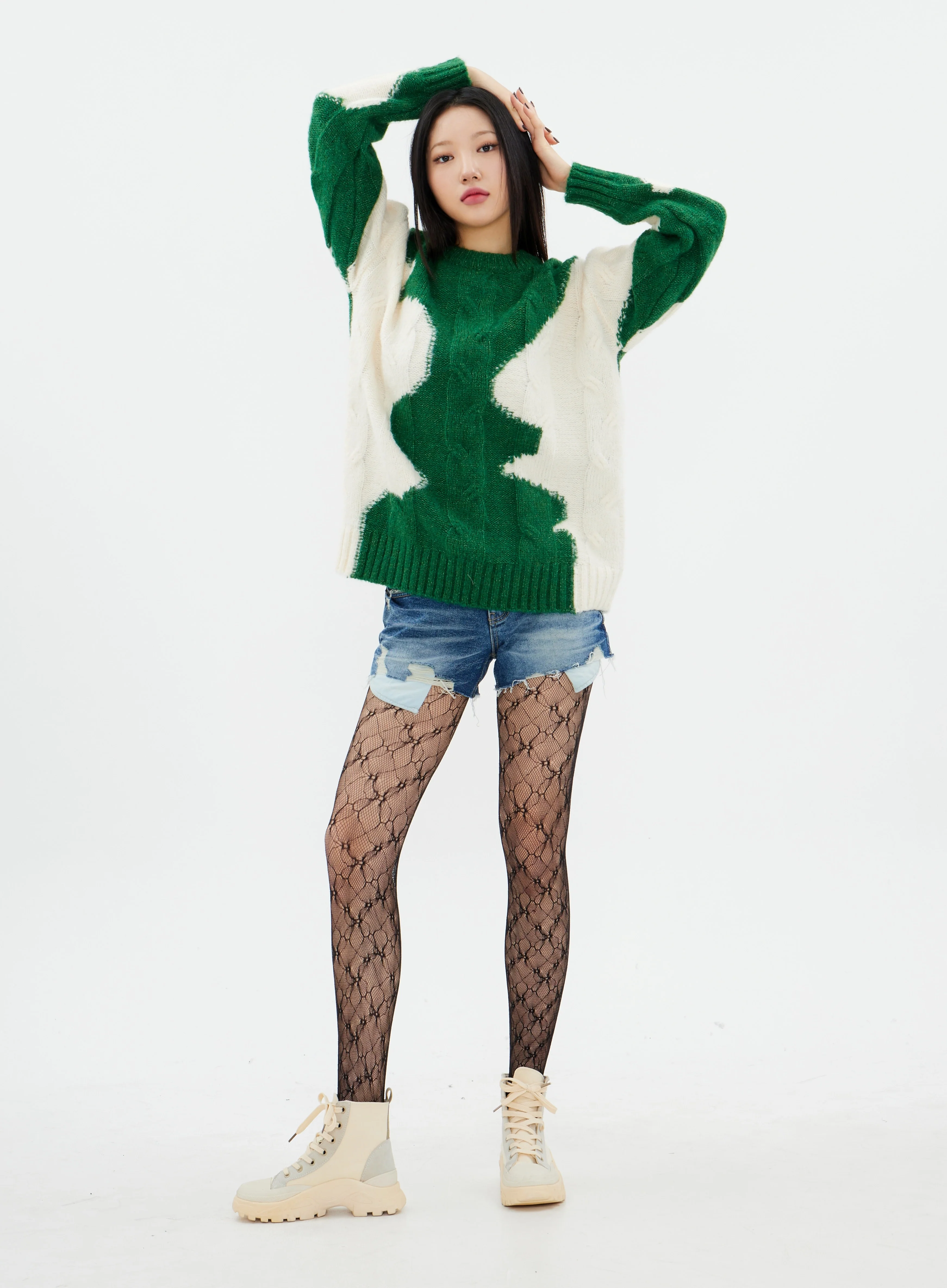 Mid Rise Distressed Mini Shorts K2302 - Image 10
