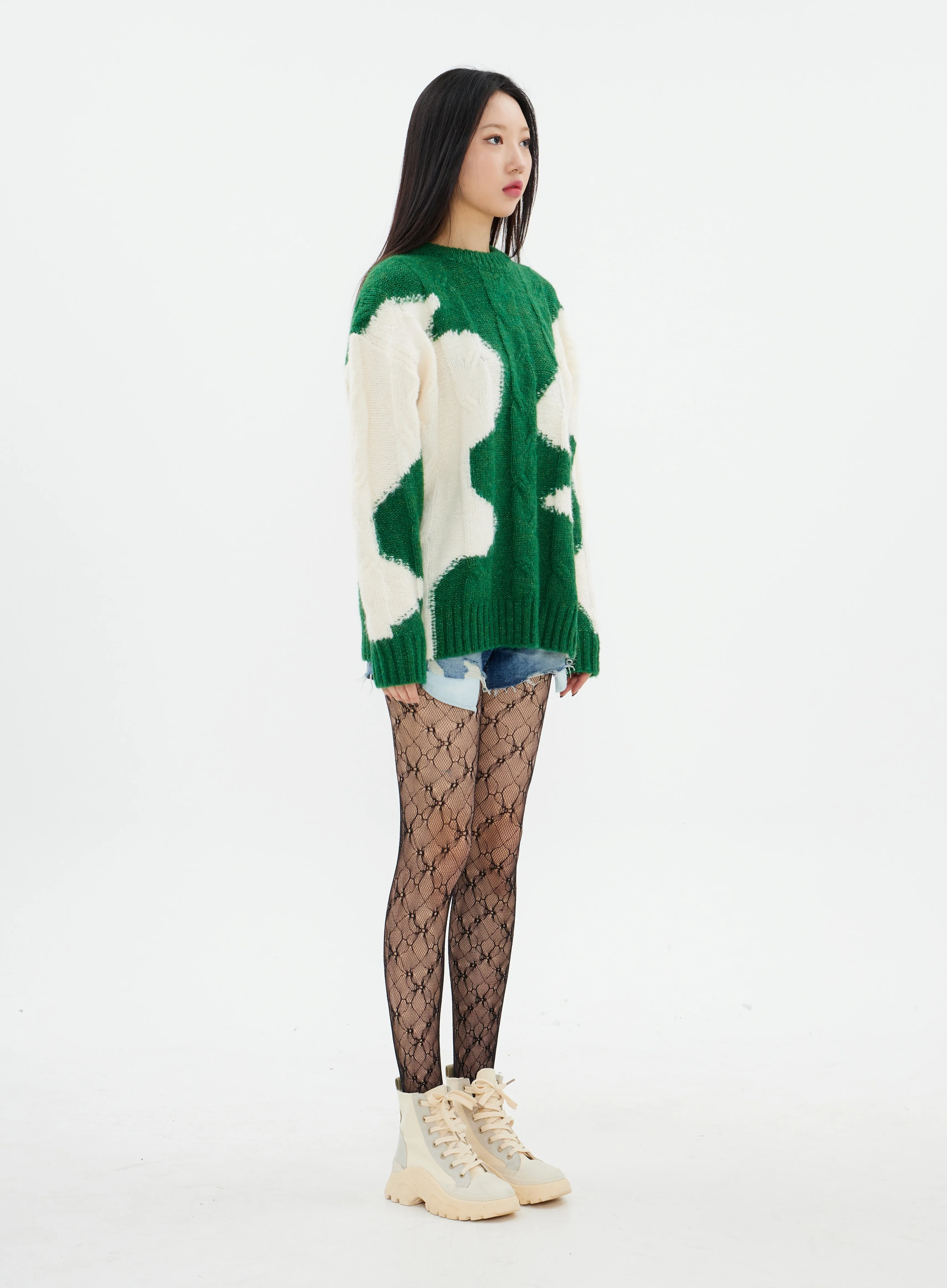 Mid Rise Distressed Mini Shorts K2302 - Image 3