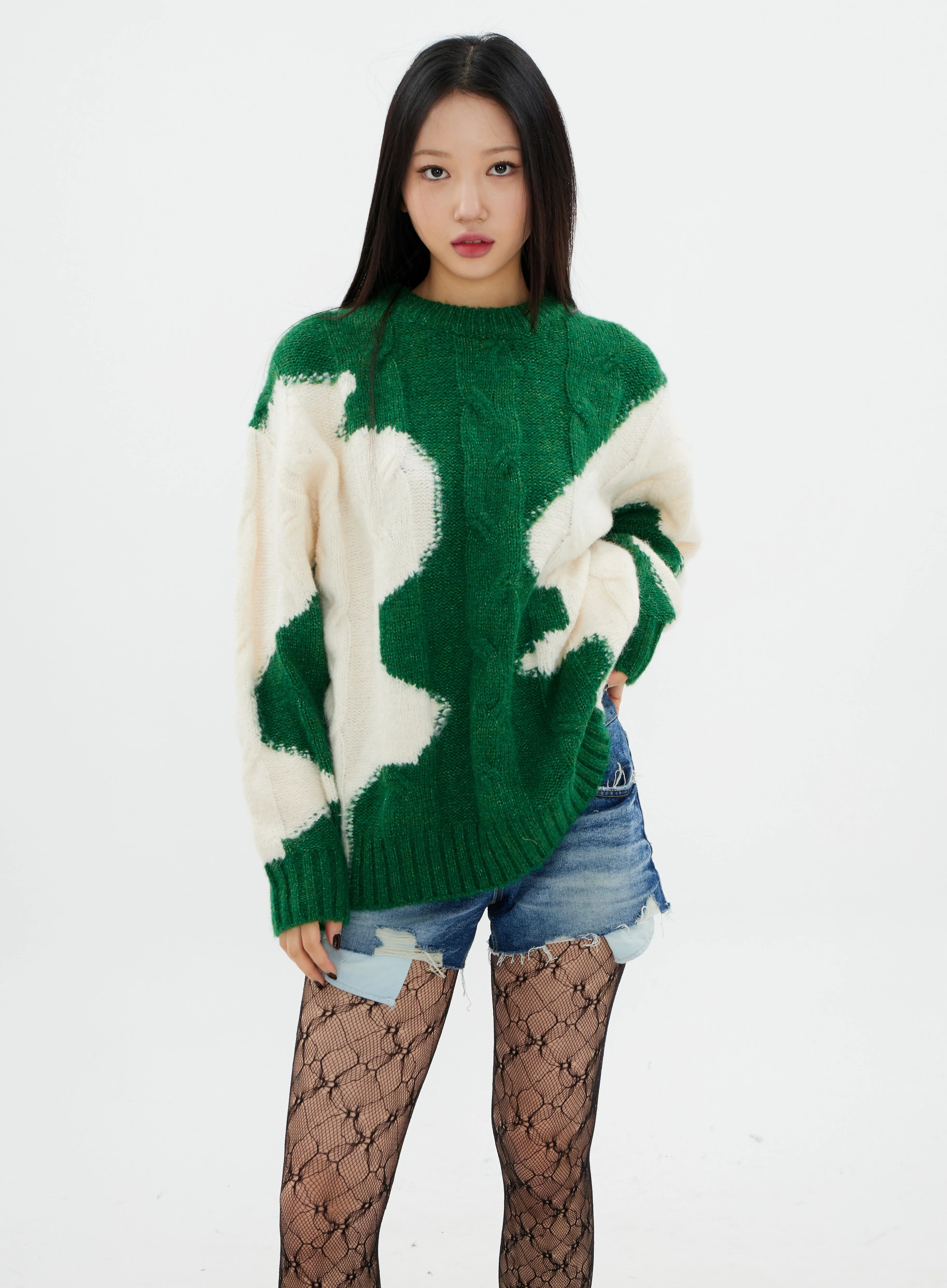 Mid Rise Distressed Mini Shorts K2302 - Image 7
