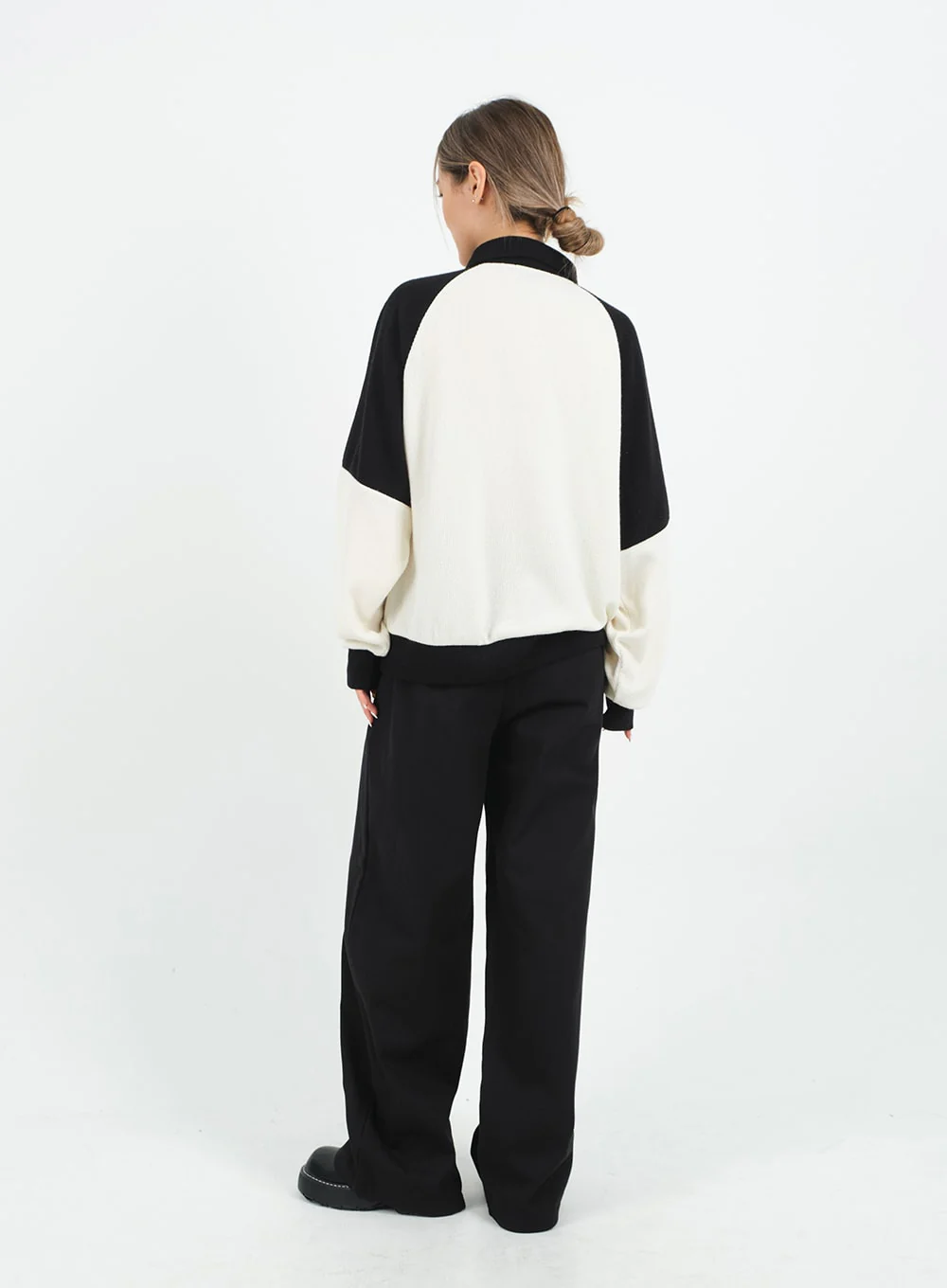 Mid-rise Wide Banded Cotton Pants CA08 - Image 7