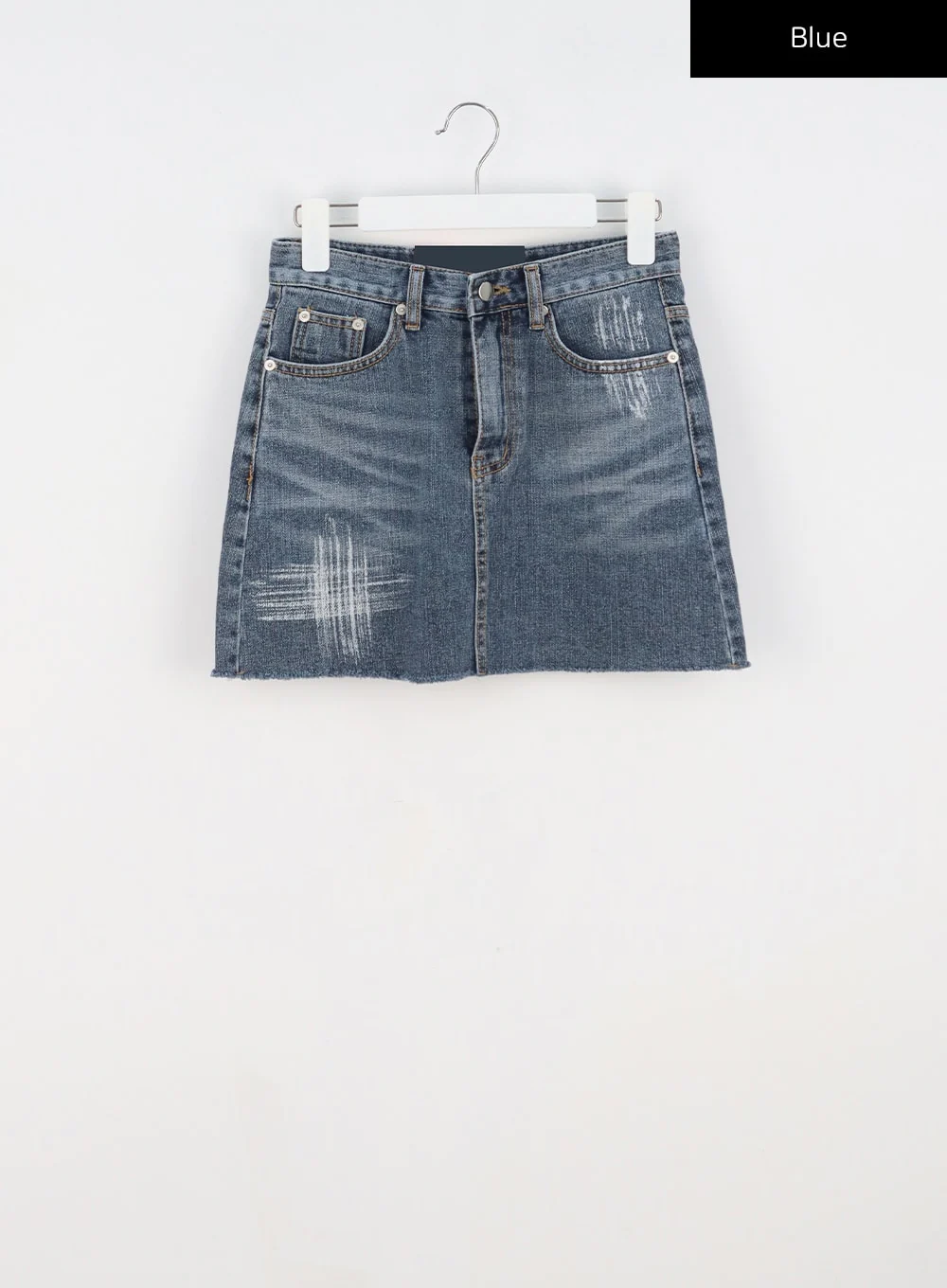Mid-Wash Denim Mini Skirt CA328 - Image 13