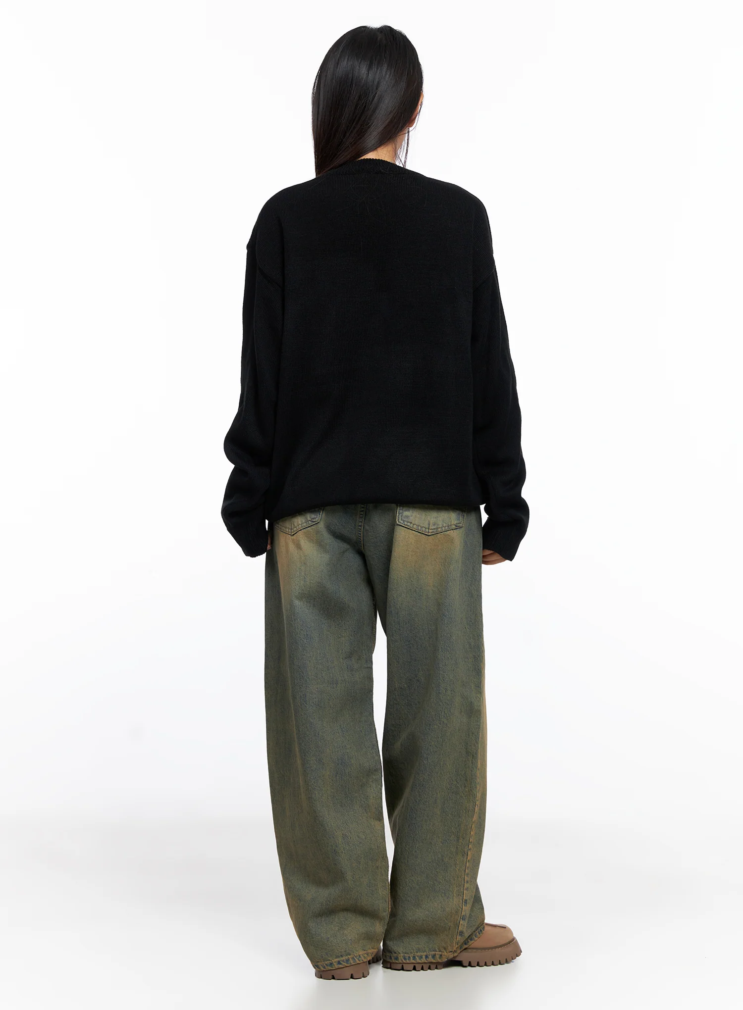 Miley Washed Balloon Baggy Jeans CO515 - Image 8