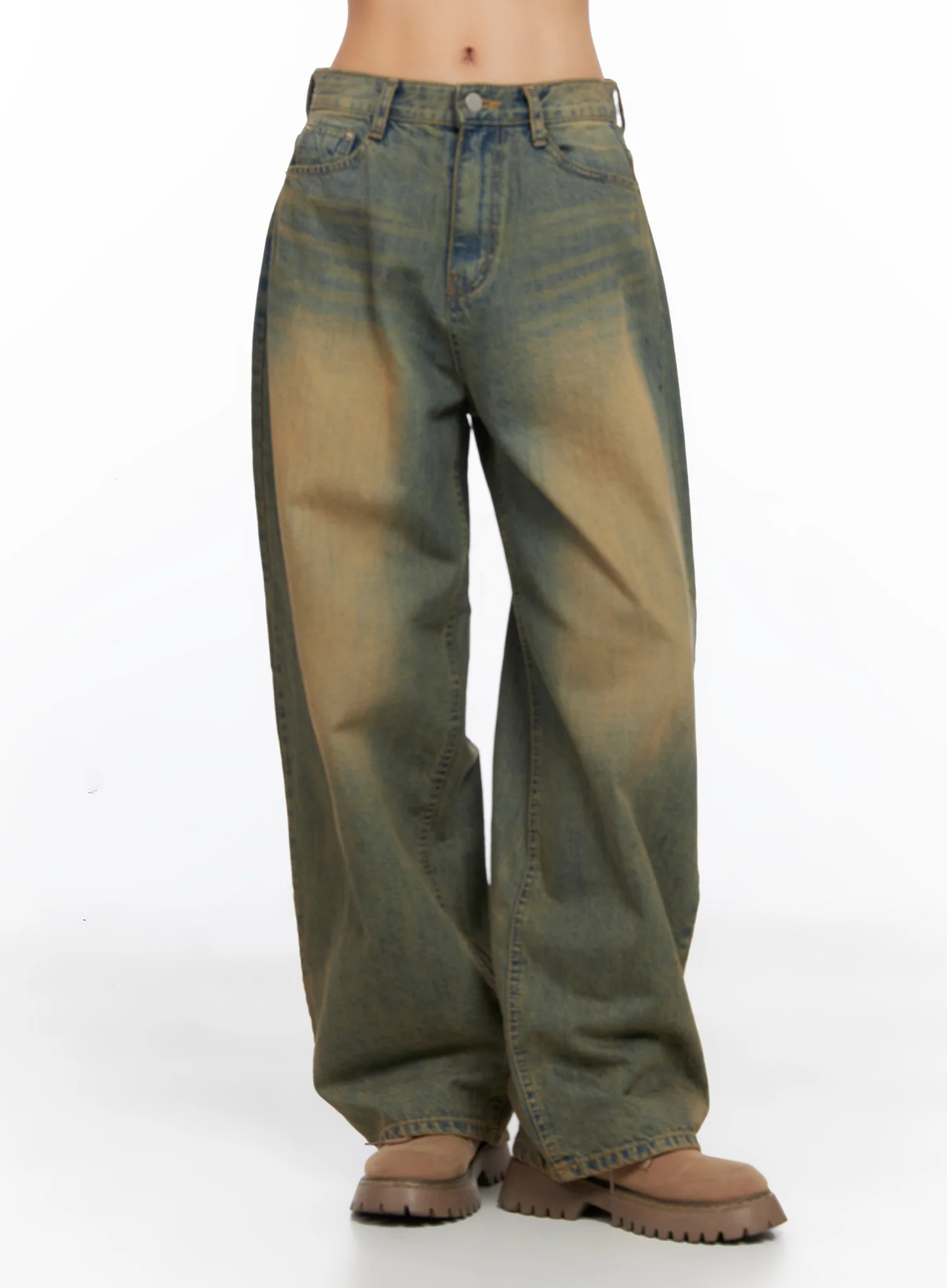 Miley Washed Balloon Baggy Jeans CO515 - Image 9
