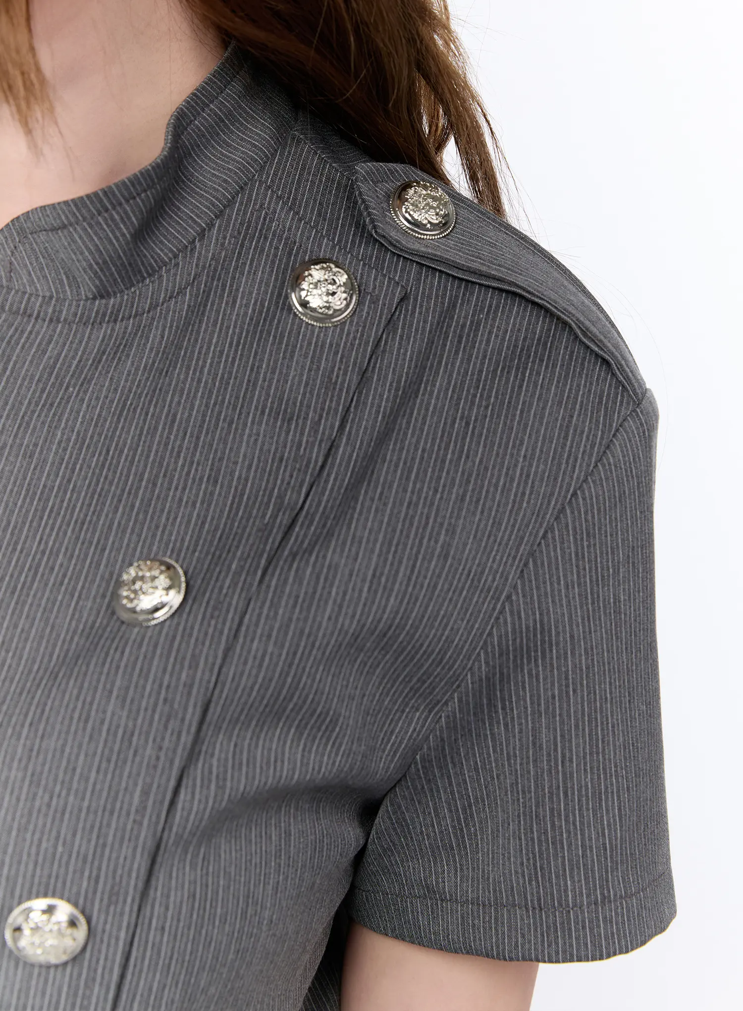 Military Style Short Sleeve Jacket CA520 - Image 6