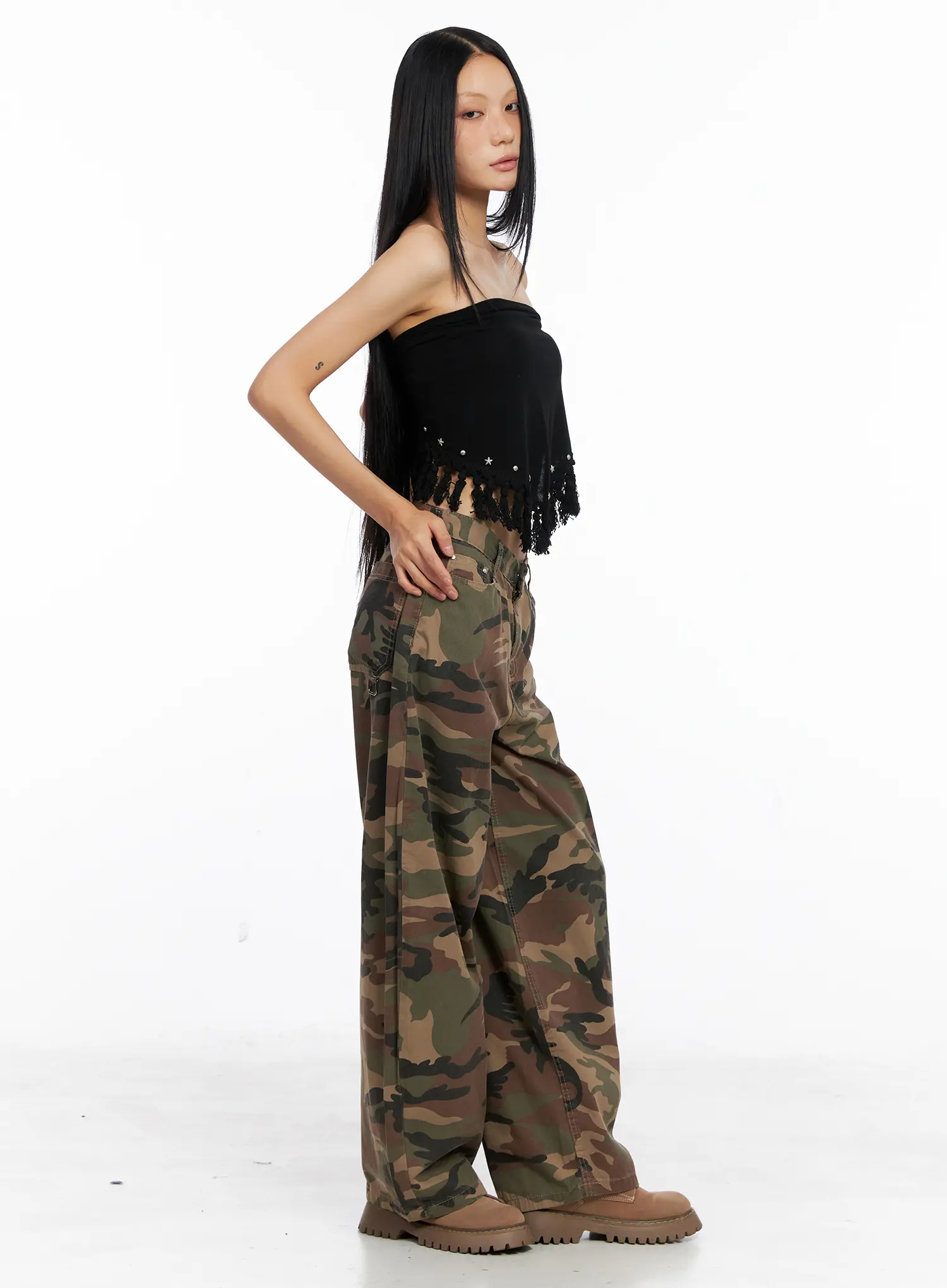 Military Wide-Leg Cotton Pants CS511 - Image 5