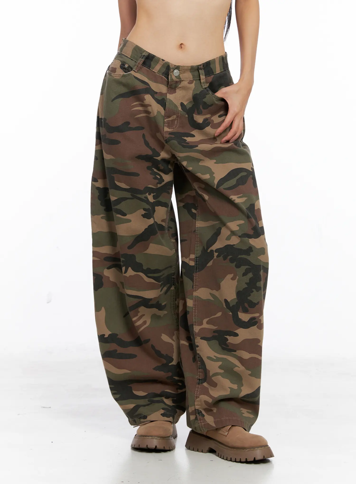 Military Wide-Leg Cotton Pants CS511 - Image 9