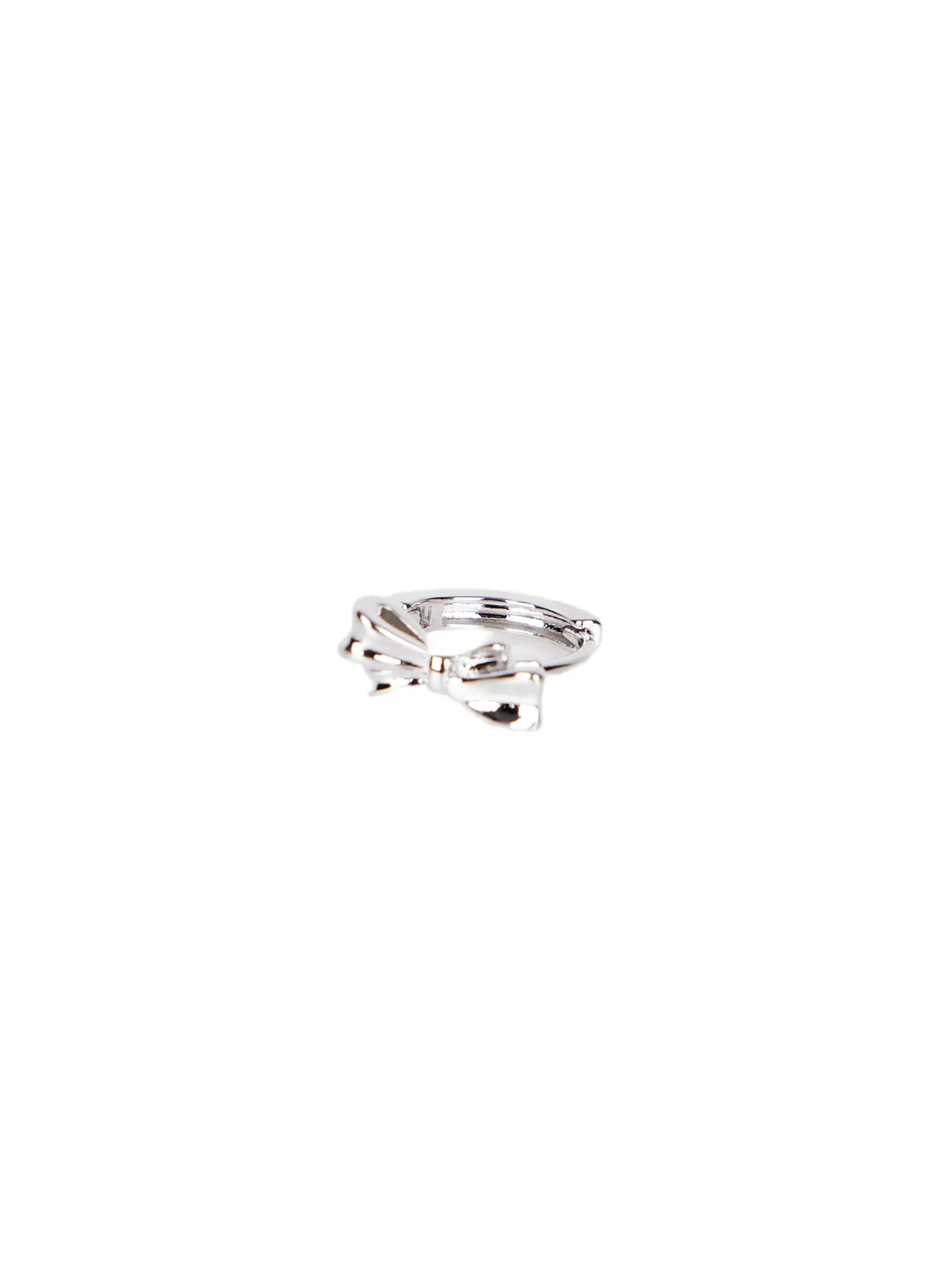 Mini Bow Hoop Earrings CA517 - Image 4